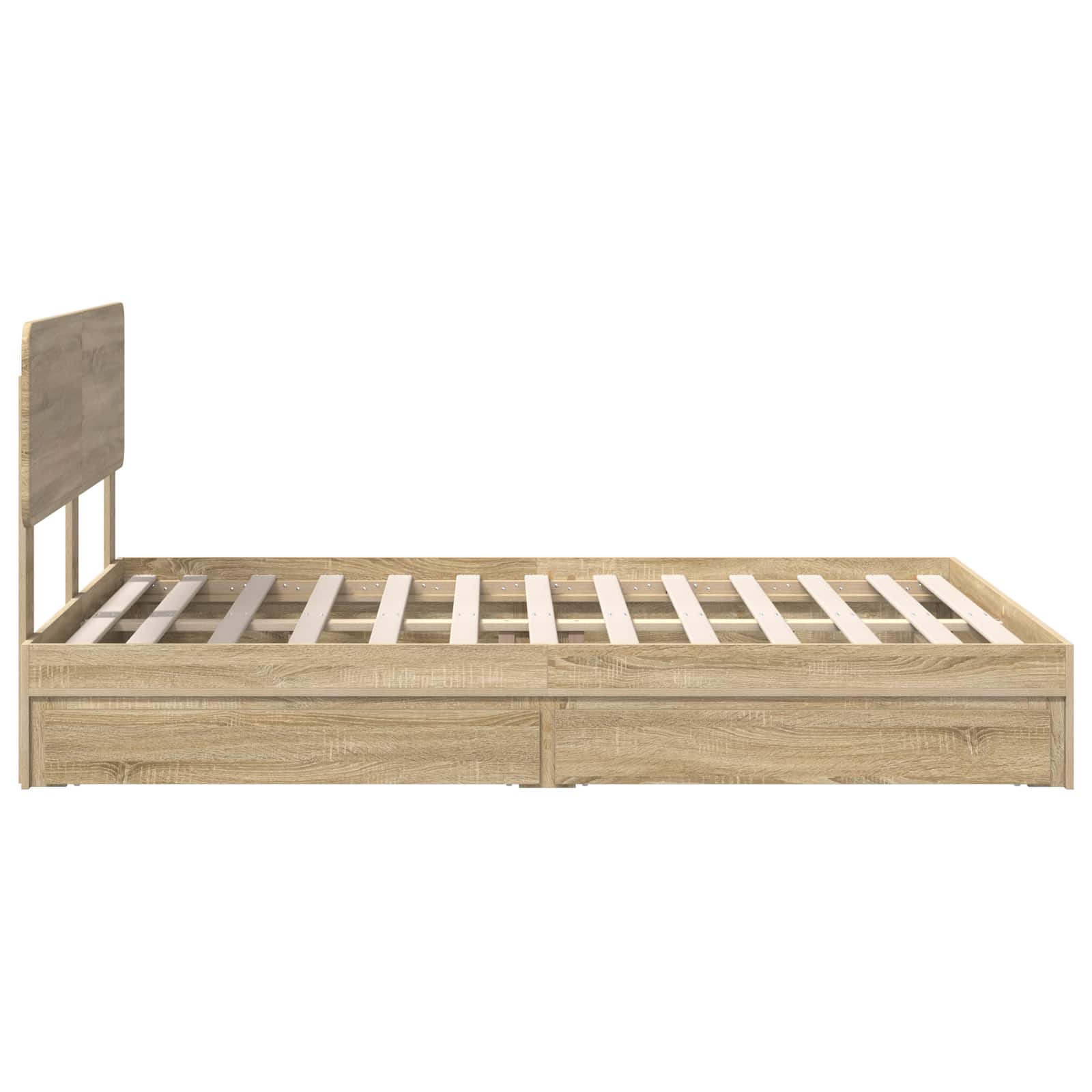 Krevet s od storage Sonoma hrast 140 x 190 cm Konstruirano drvo
