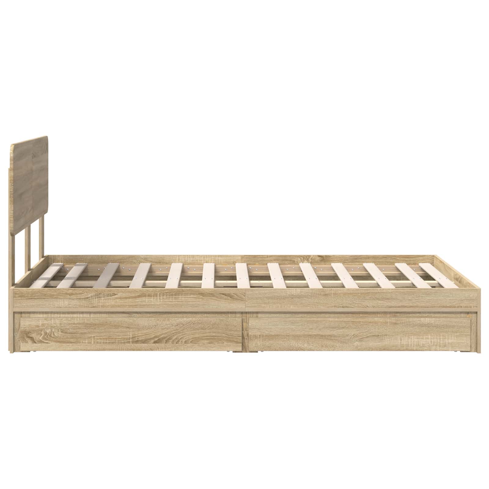 Krevet s od storage Sonoma hrast 135 x 190 cm Konstruirano drvo