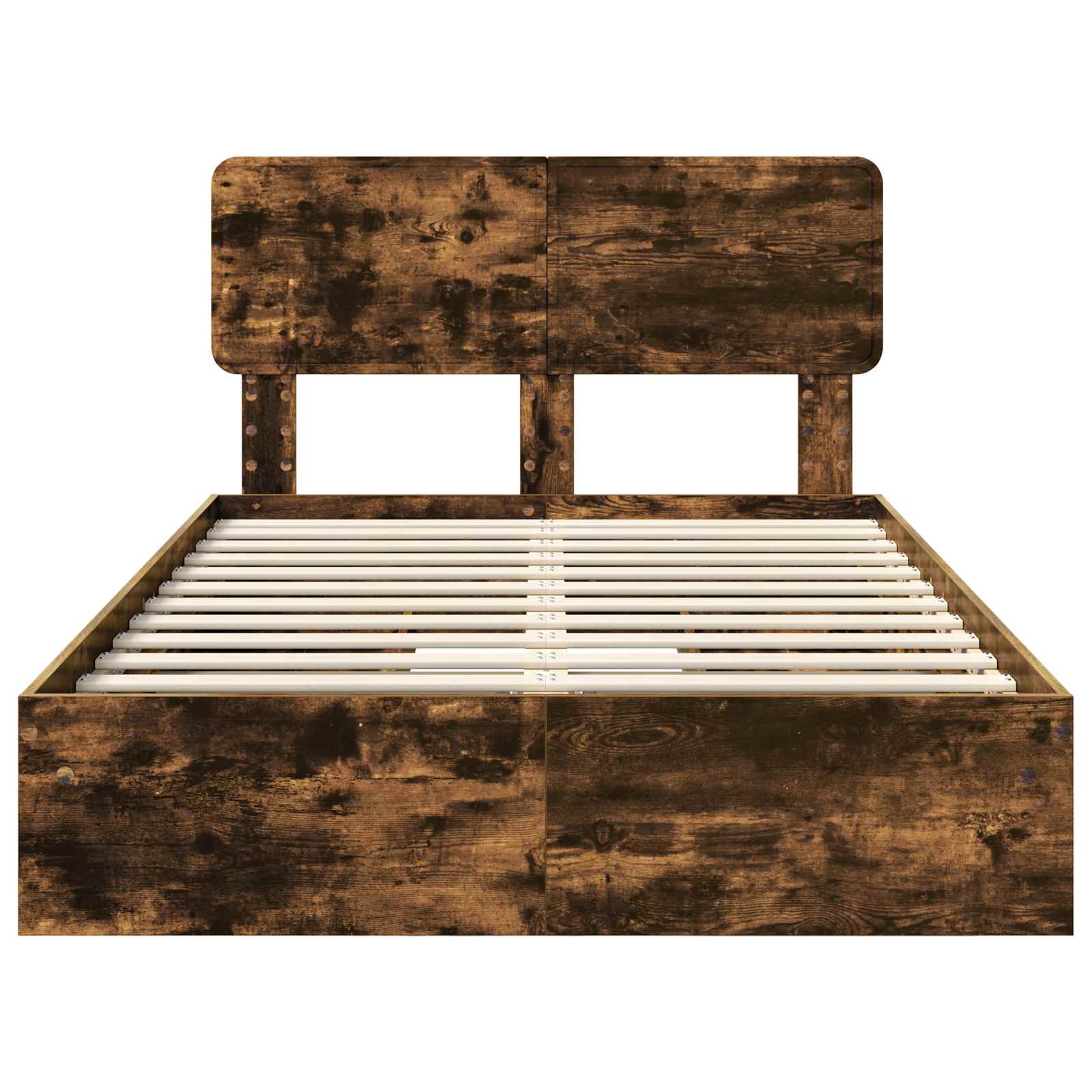 Krevet s od storage s uzglavljem Dimljeni hrast 135 x 190 cm