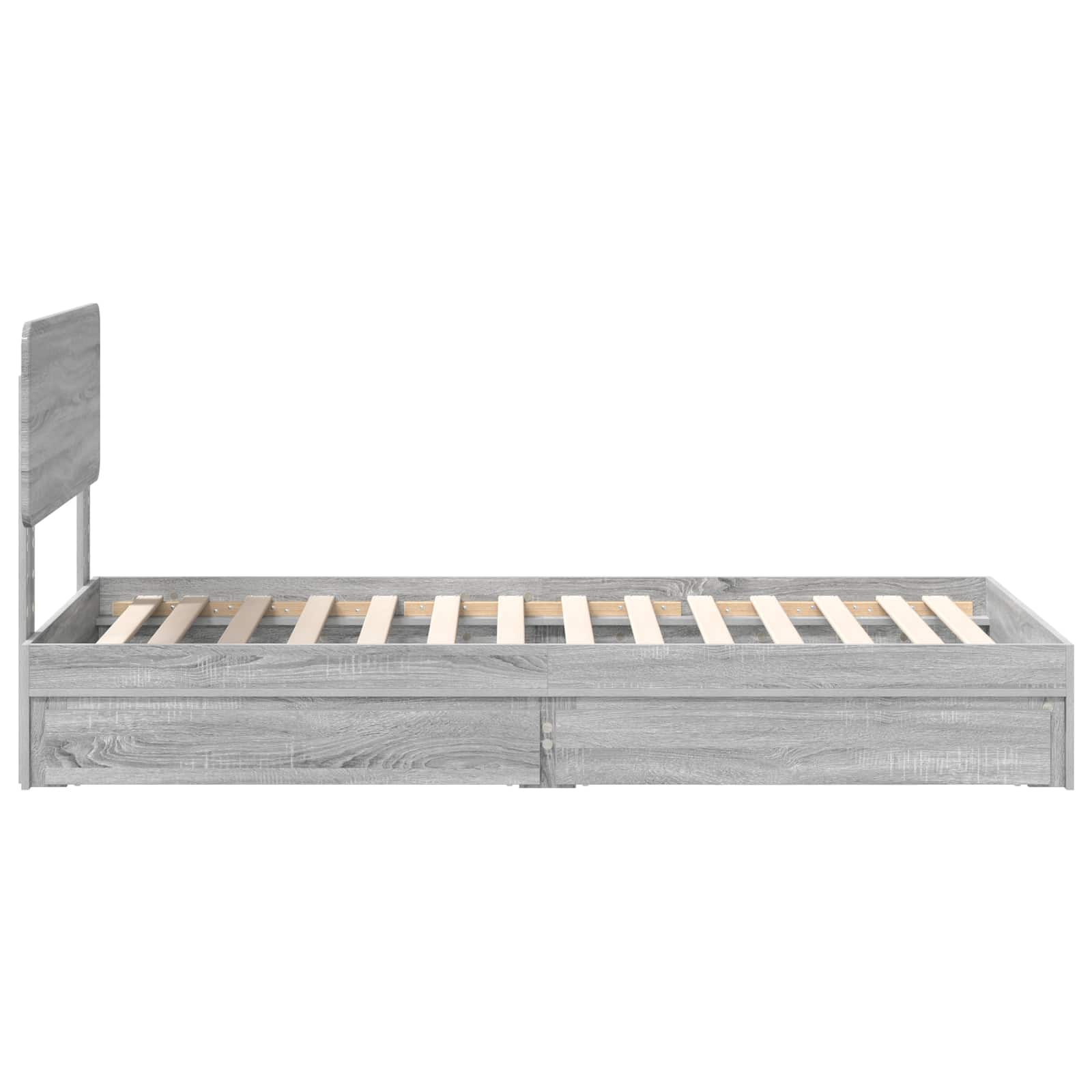 Krevet s od storage Siva Sonoma 100 x 200 cm Konstruirano drvo