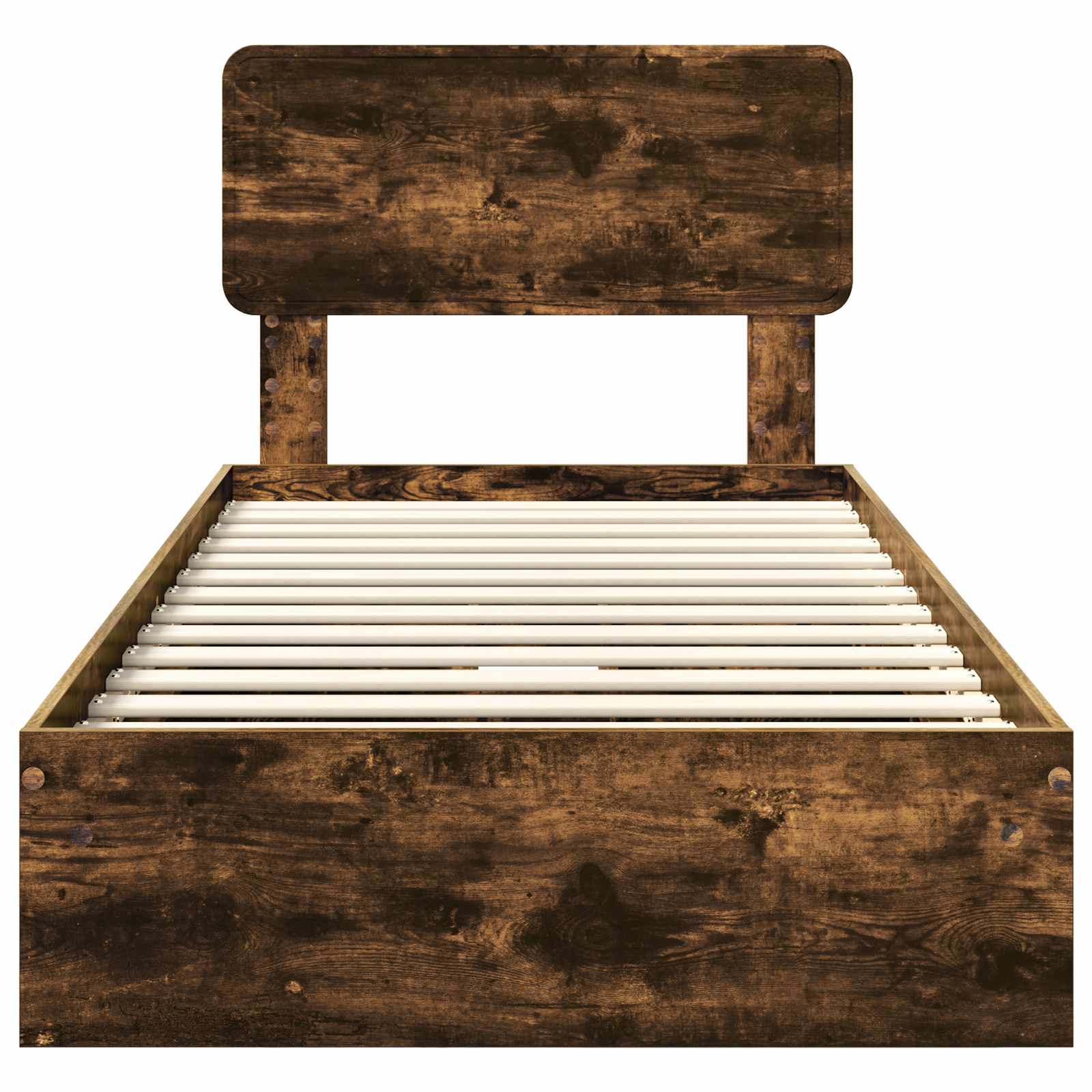 Krevet s od storage s uzglavljem Dimljeni hrast 90 x 200 cm
