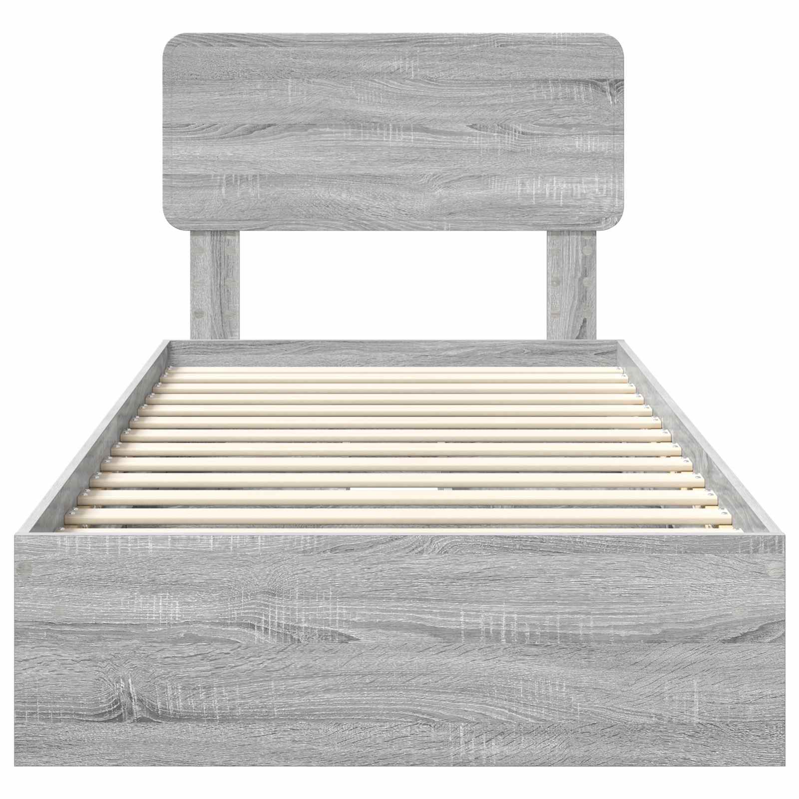 Krevet s od storage Siva Sonoma 90 x 200 cm Konstruirano drvo