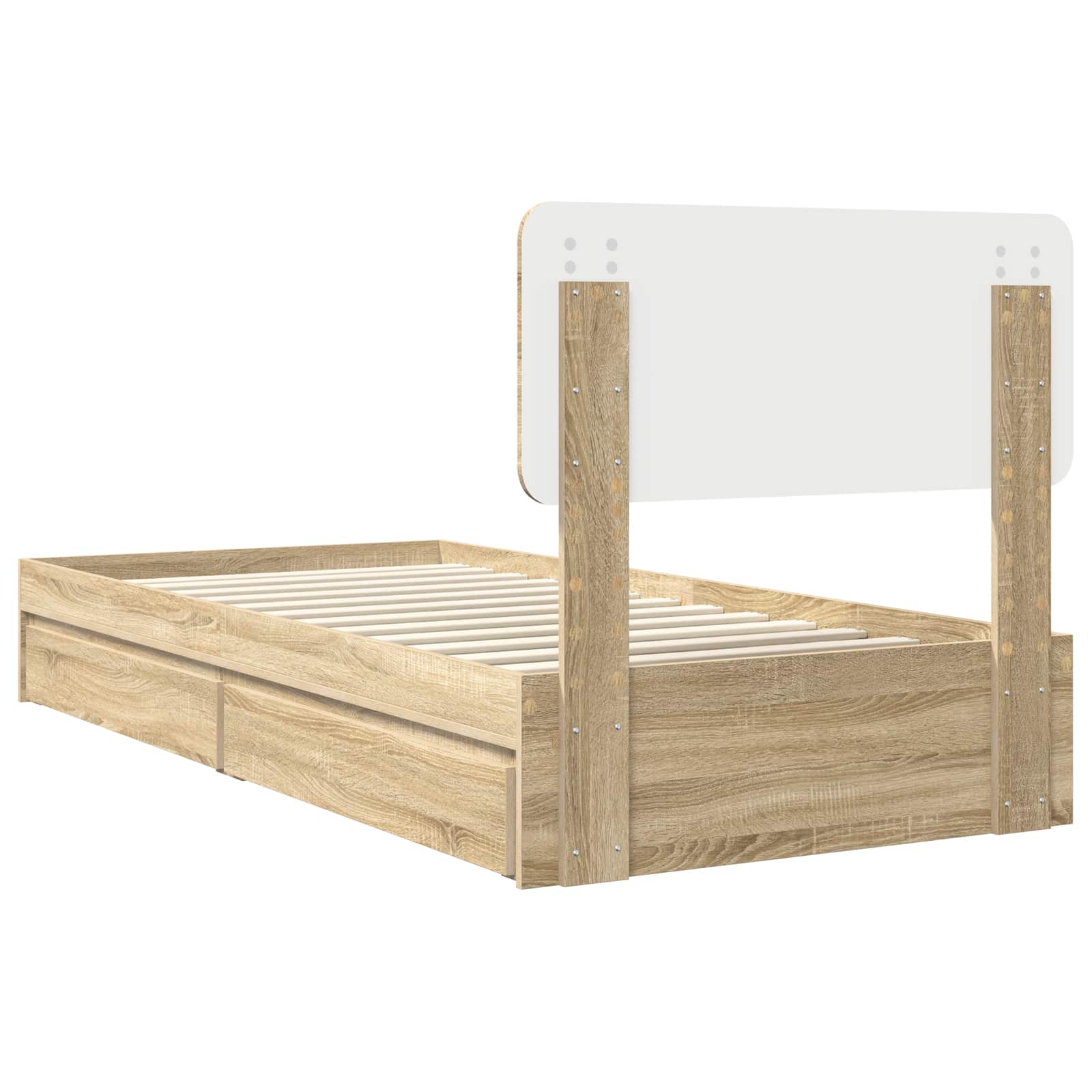 Krevet s od storage Sonoma hrast 90 x 190 cm Konstruirano drvo