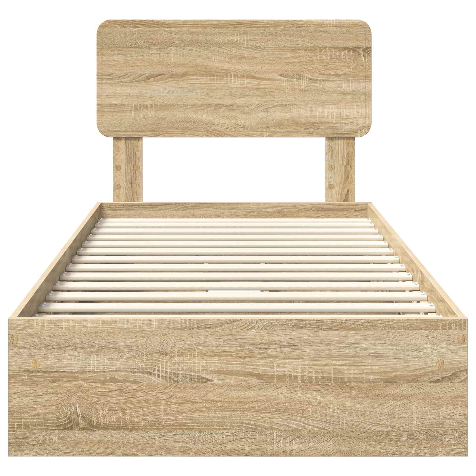 Krevet s od storage Sonoma hrast 75 x 190 cm Konstruirano drvo