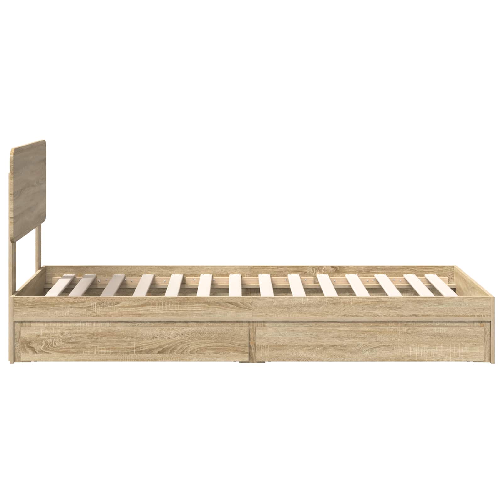 Krevet s od storage Sonoma hrast 75 x 190 cm Konstruirano drvo