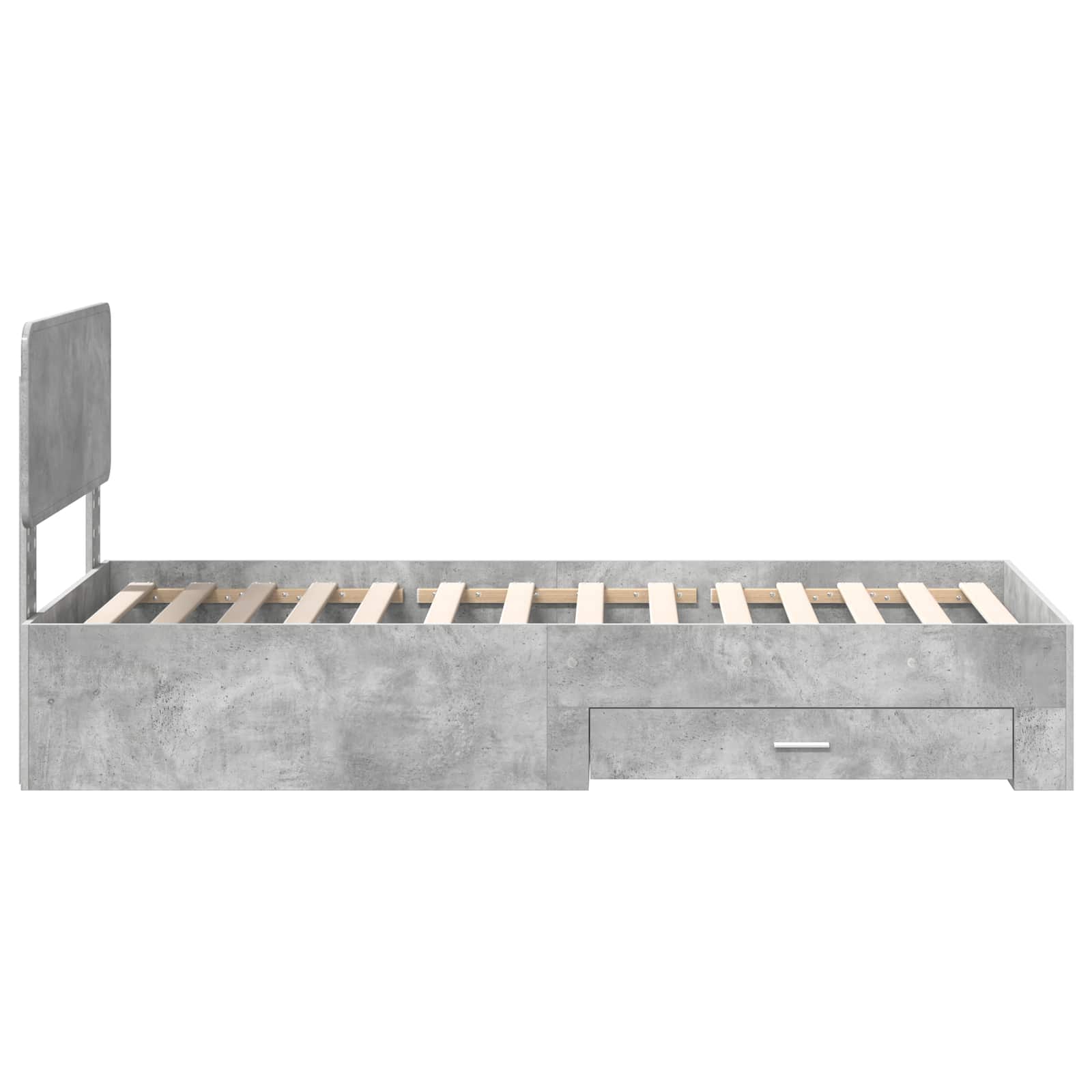 Krevetna konstrukcija s uzglavljem Betonski sivi 100 x 200 cm