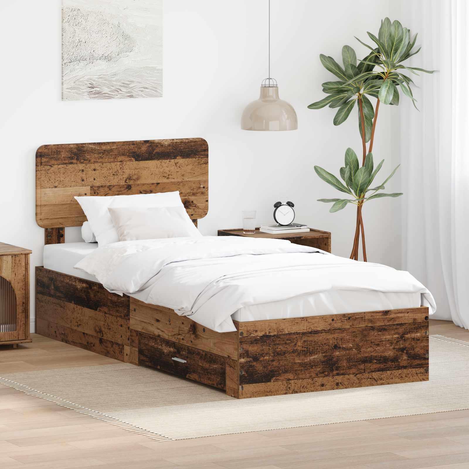 Krevetna konstrukcija Staro drvo 100 x 200 cm Konstruirano drvo