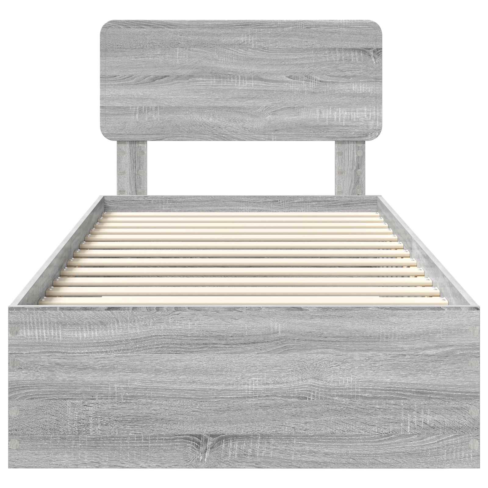 Krevetna konstrukcija Siva Sonoma 75 x 190 cm Konstruirano drvo