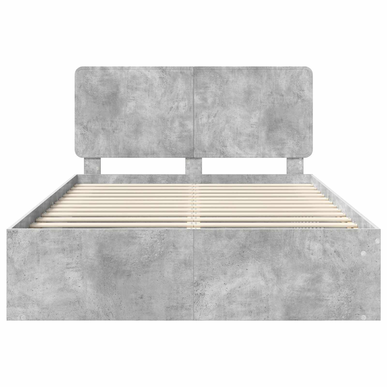 Krevetna konstrukcija Beton 160 x 200 cm Čvrsto borovo drvo