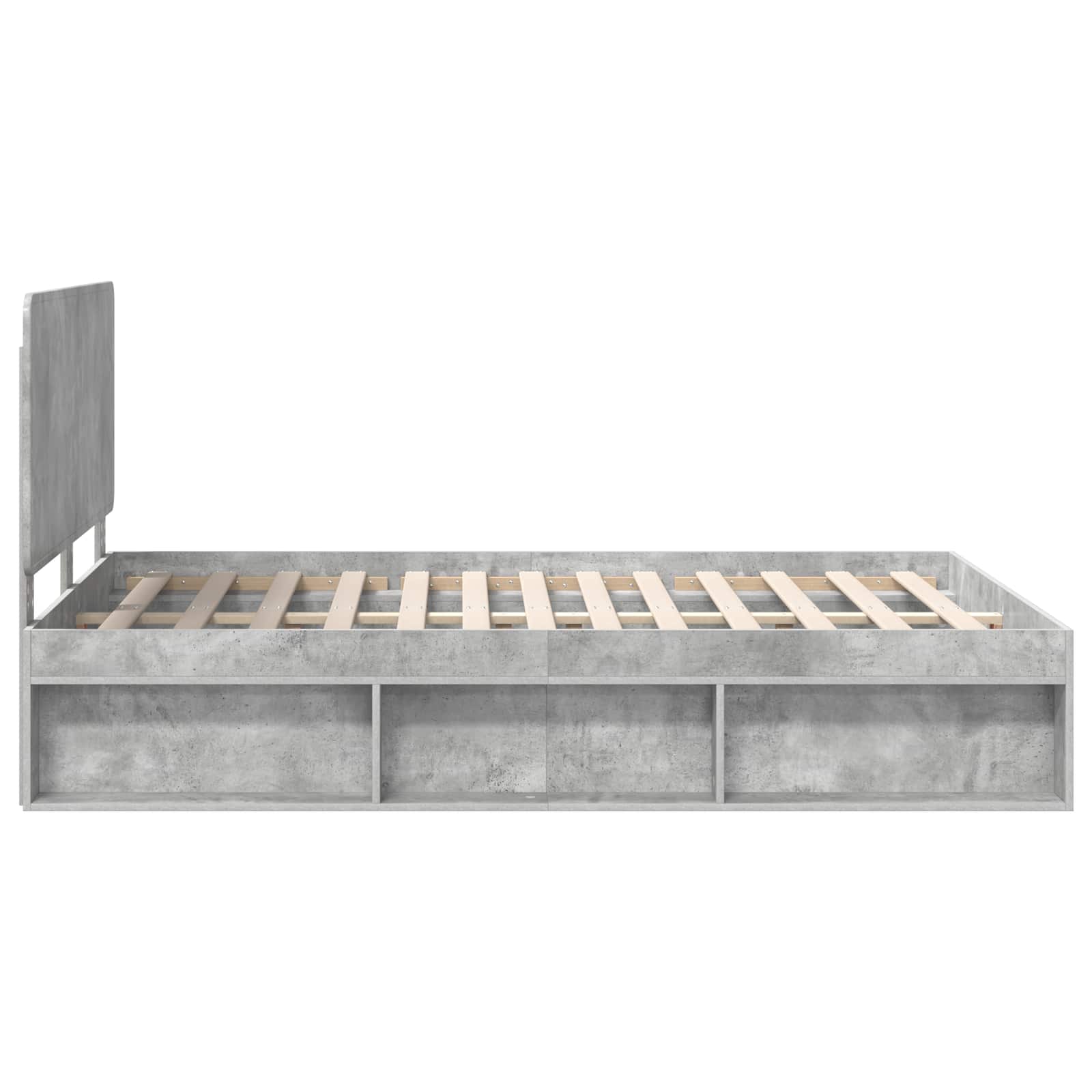 Krevetna konstrukcija Beton 160 x 200 cm Čvrsto borovo drvo