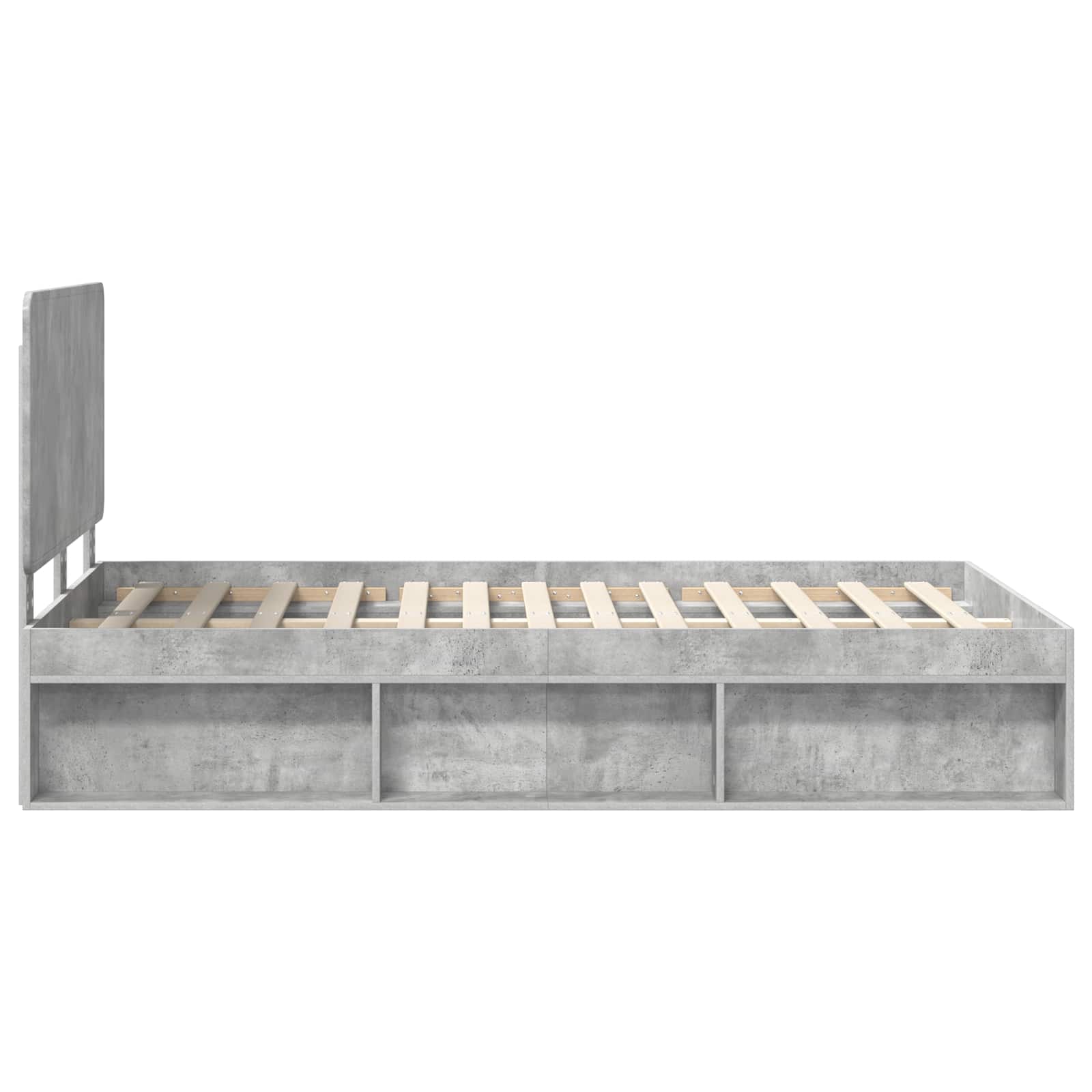 Krevetna konstrukcija Beton 120 x 200 cm Čvrsto borovo drvo