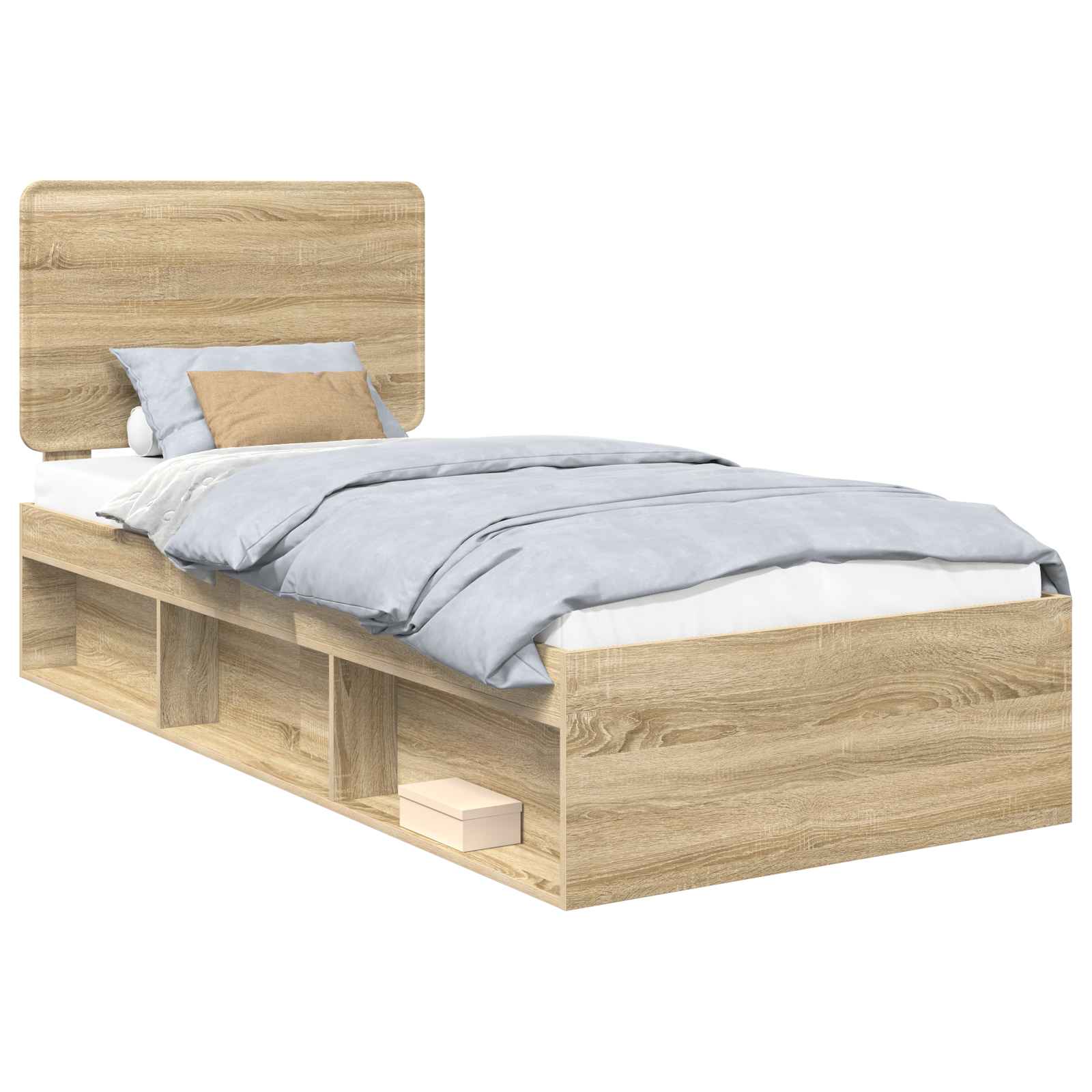Krevetna konstrukcija s uzglavljem Sonoma hrast 90 x 200 cm