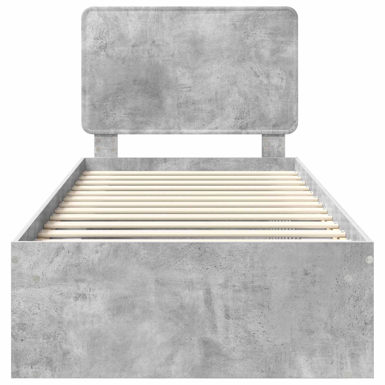 Krevetna konstrukcija Beton 90 x 200 cm Čvrsto borovo drvo
