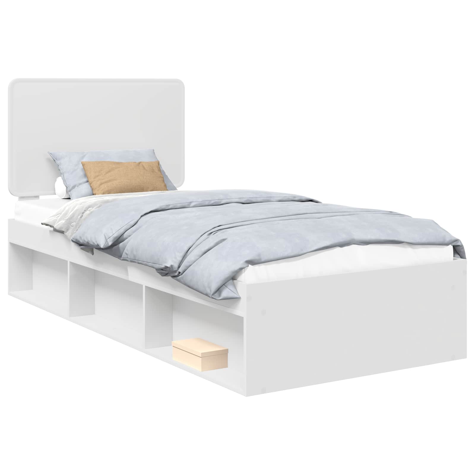 Krevetna konstrukcija Bijelo 75 x 190 cm Čvrsto borovo drvo