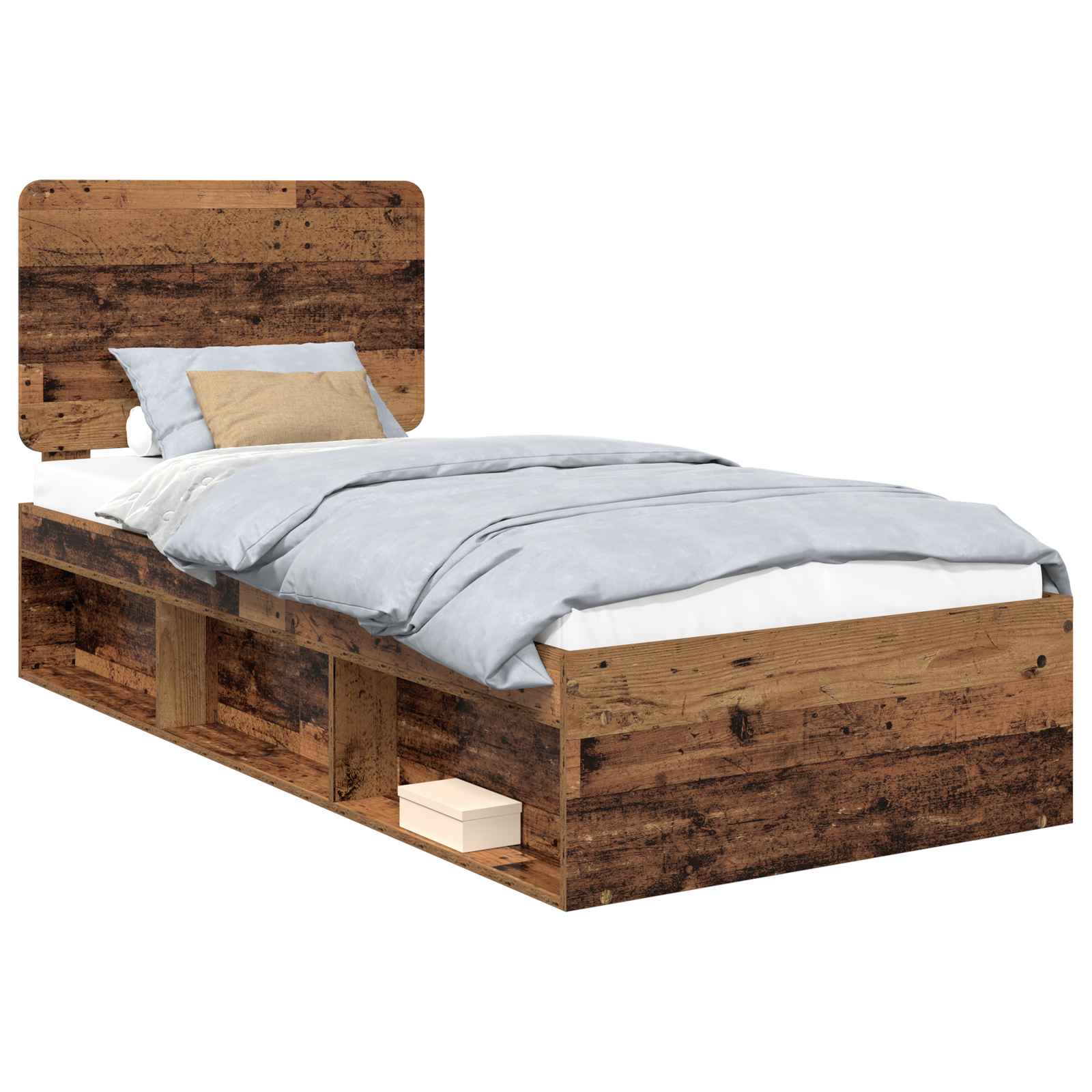 Krevetna konstrukcija Staro drvo 75 x 190 cm Čvrsto borovo drvo