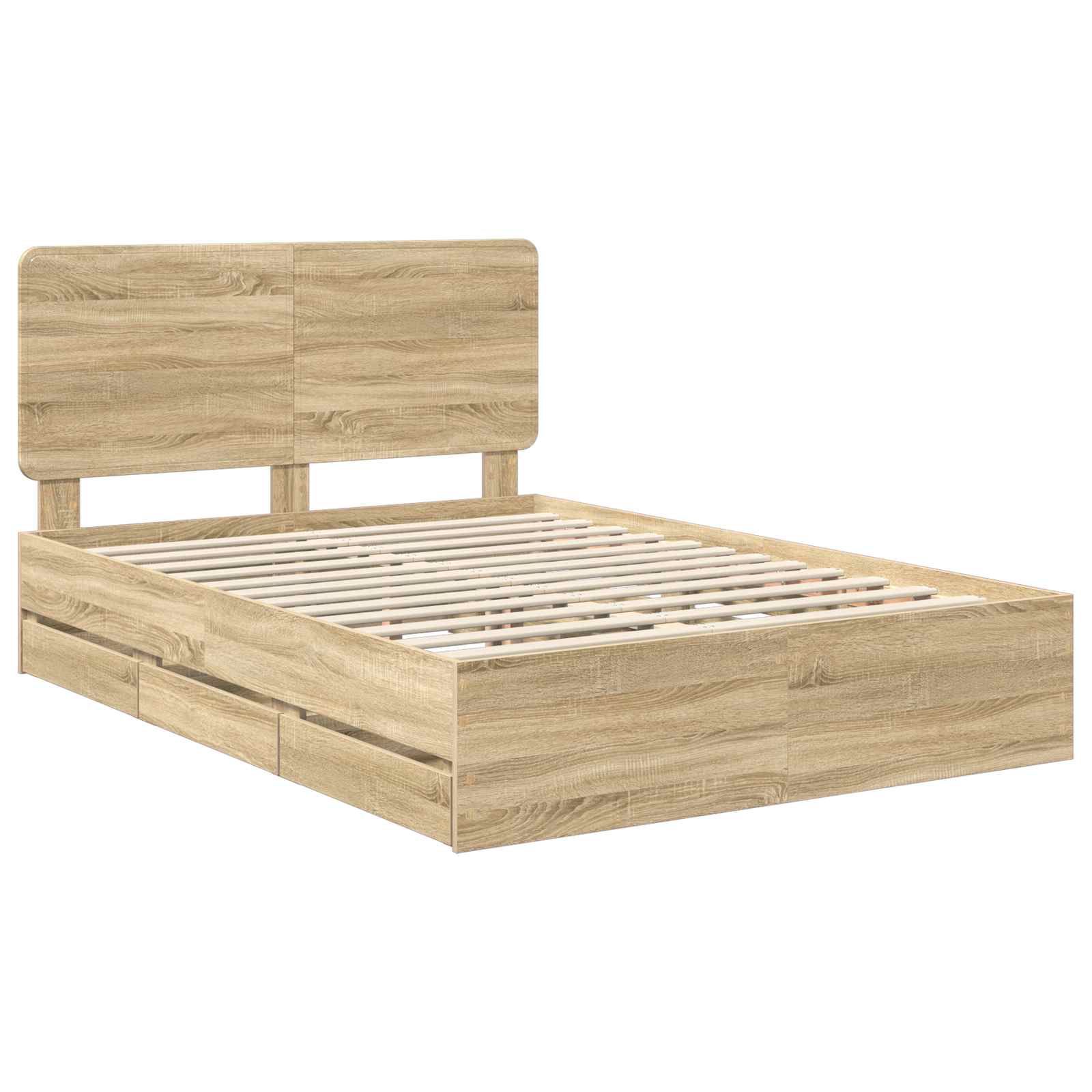 Krevetna konstrukcija s ladicama Sonoma hrast 150 x 200 cm