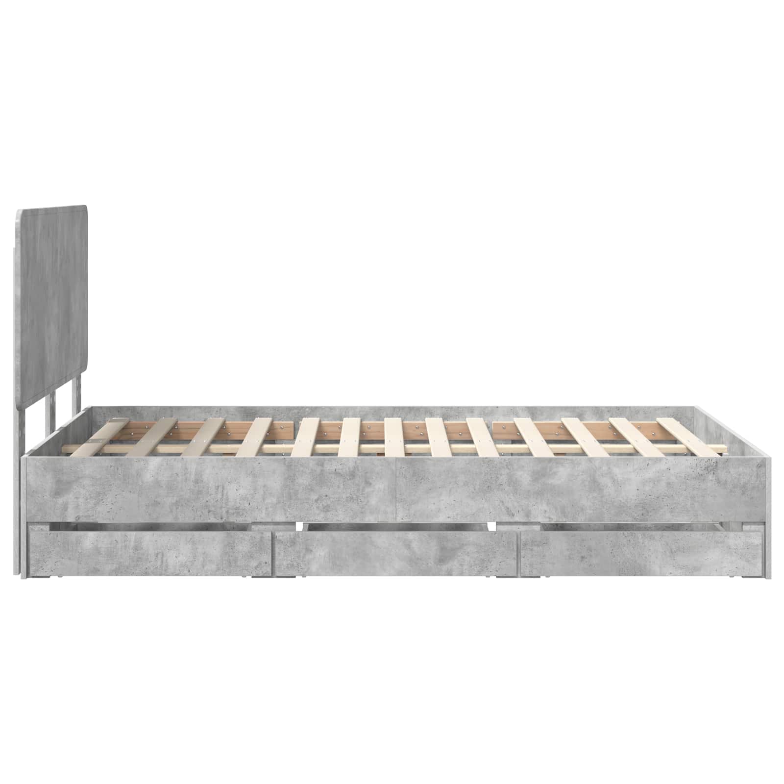 Krevetna konstrukcija s ladicama Betonski sivi 135 x 190 cm