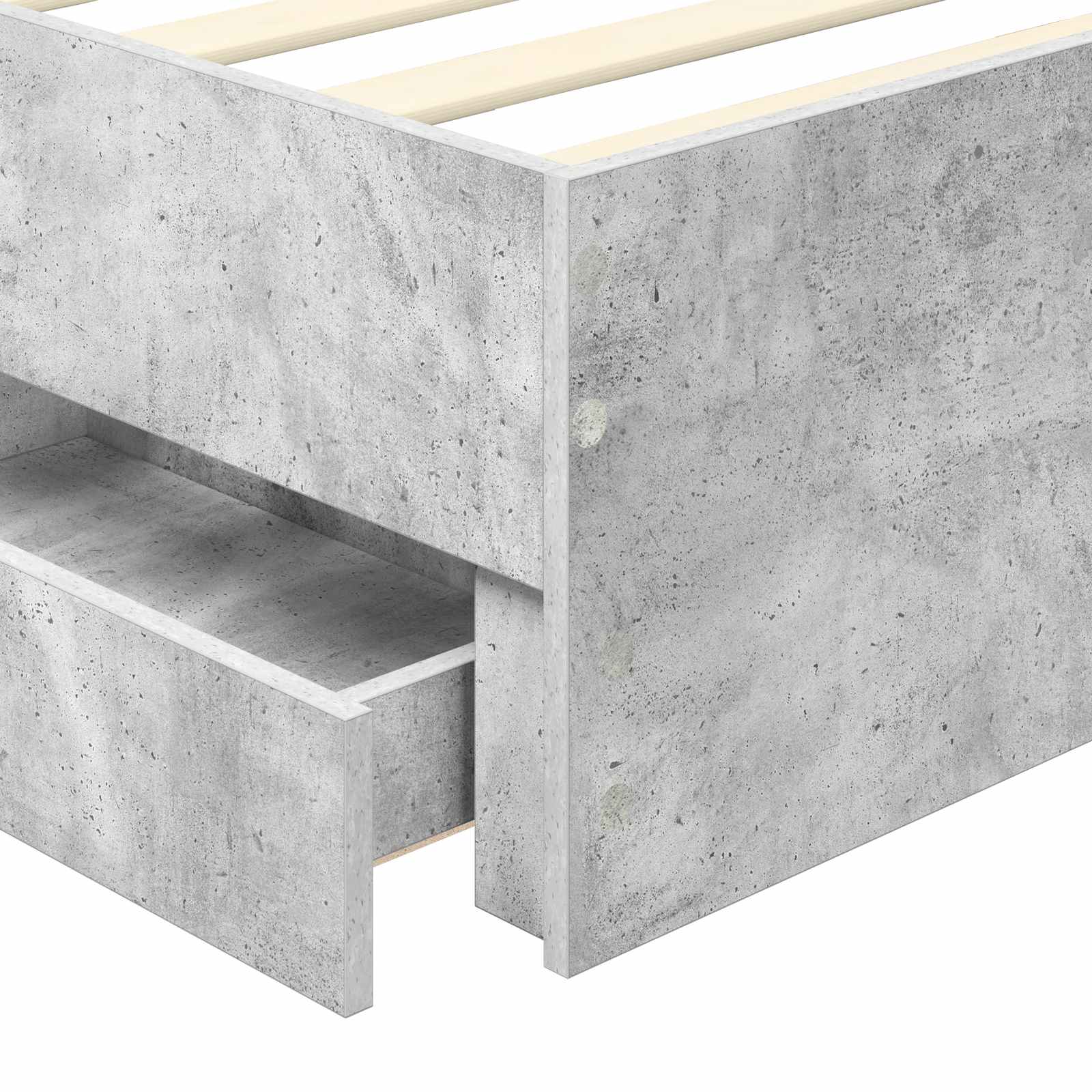 Krevetna konstrukcija s ladicama Betonski sivi 75 x 190 cm
