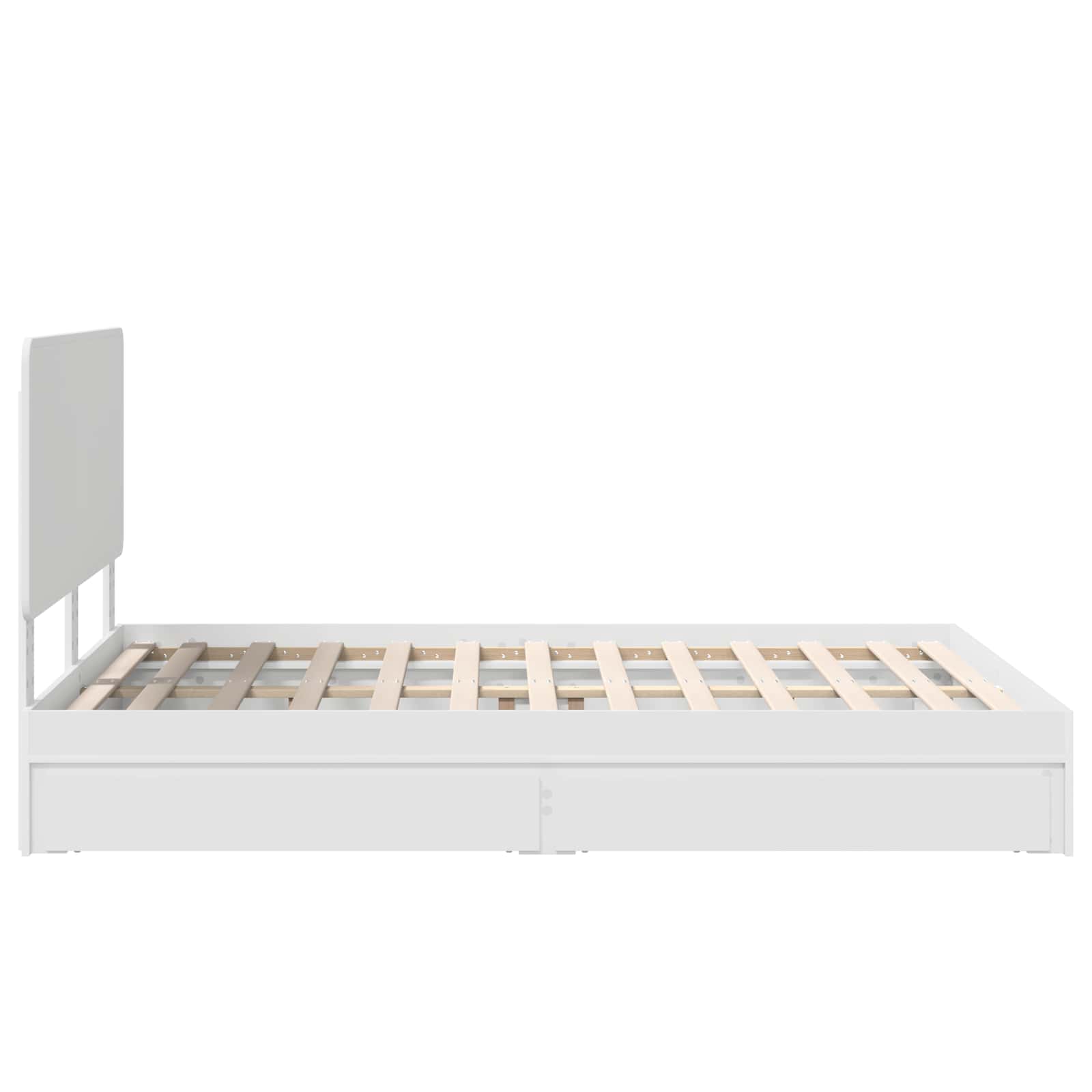 Krevet s od storage Bijelo 140 x 190 cm Konstruirano drvo