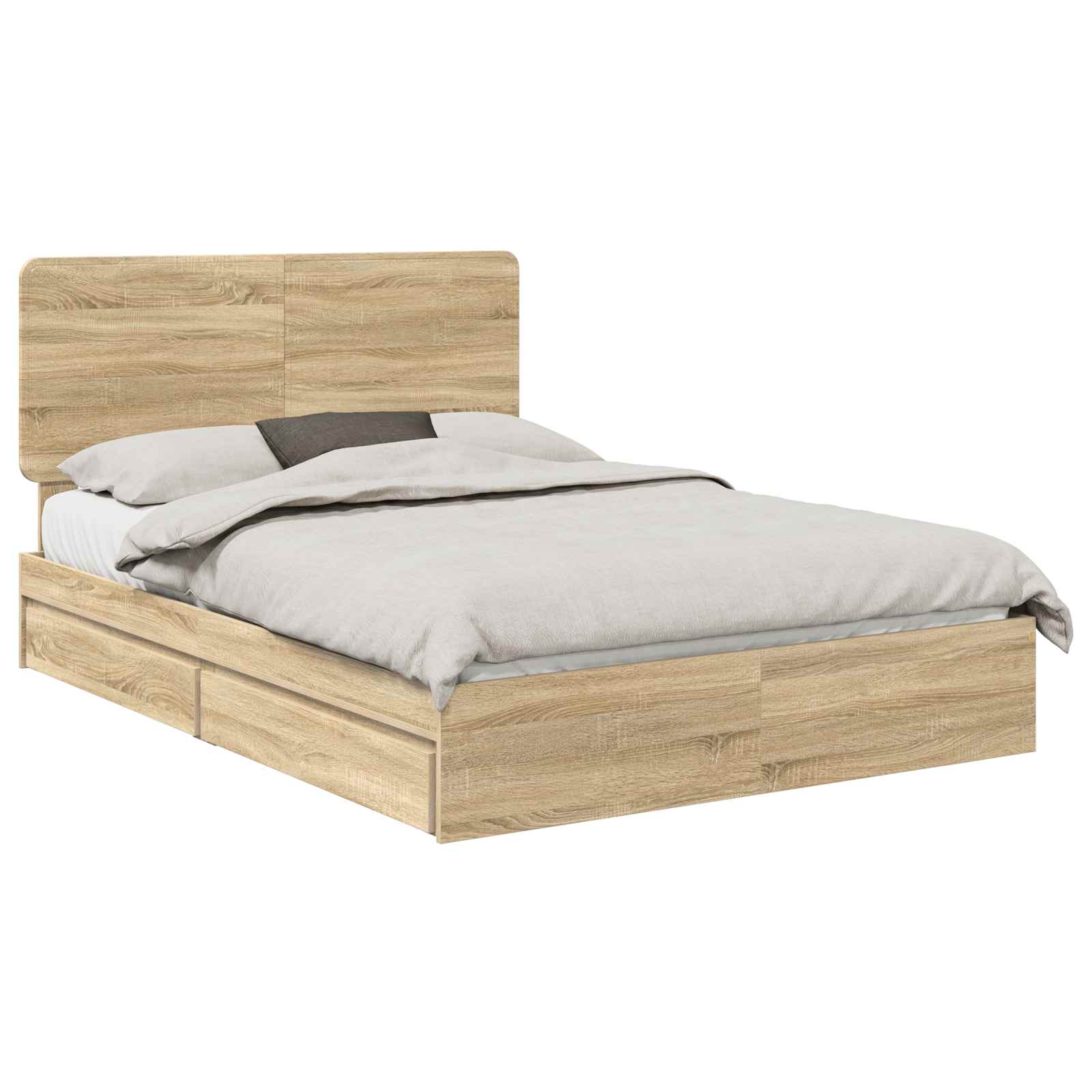 Krevet s od storage Sonoma hrast 140 x 190 cm Konstruirano drvo