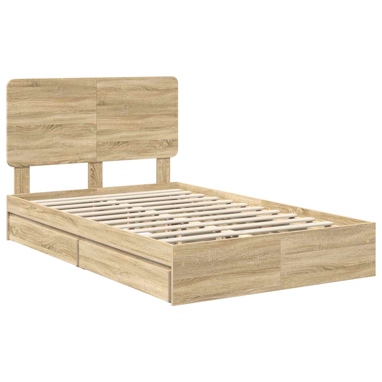 Krevet s od storage Sonoma hrast 135 x 190 cm Konstruirano drvo