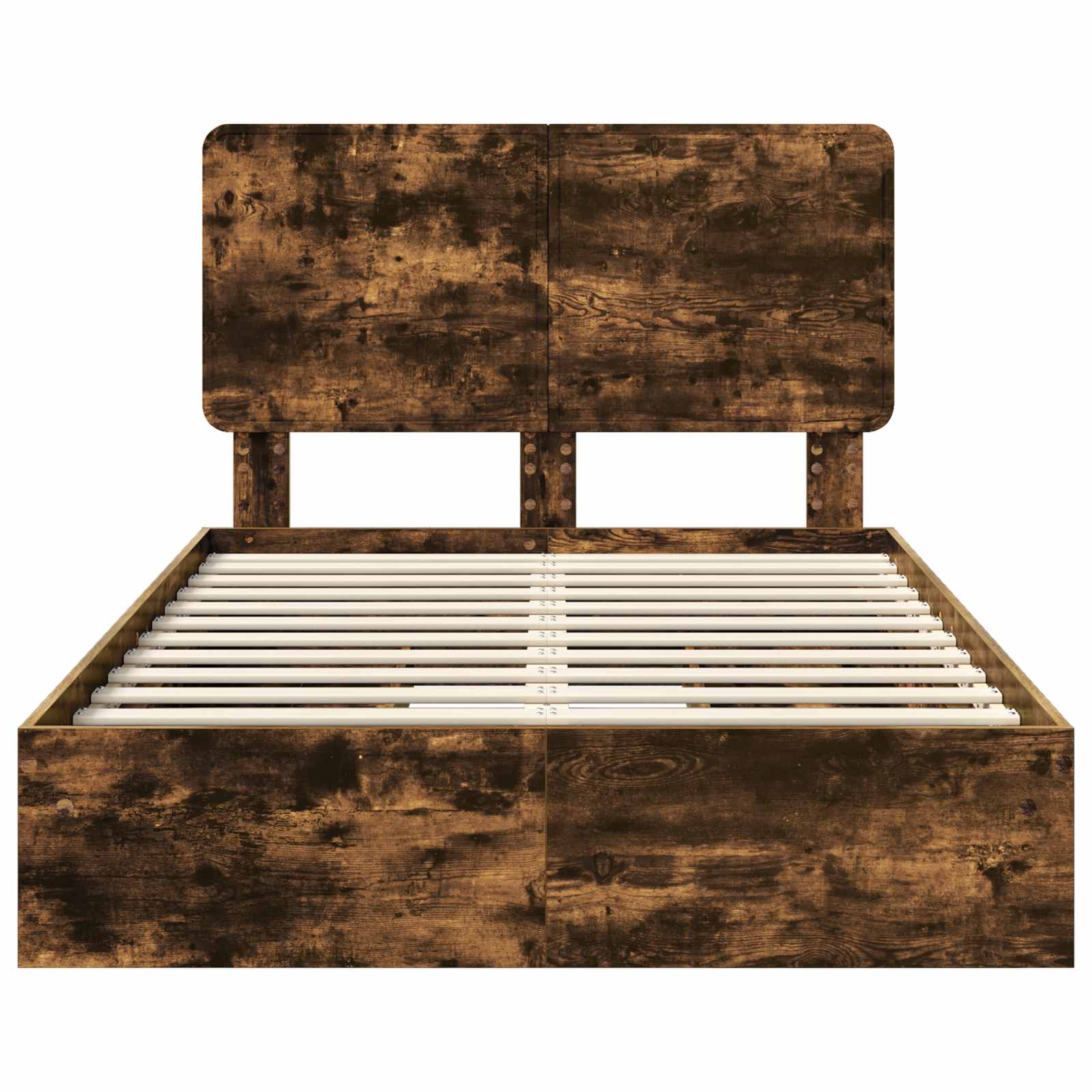 Krevet s od storage s uzglavljem Dimljeni hrast 135 x 190 cm