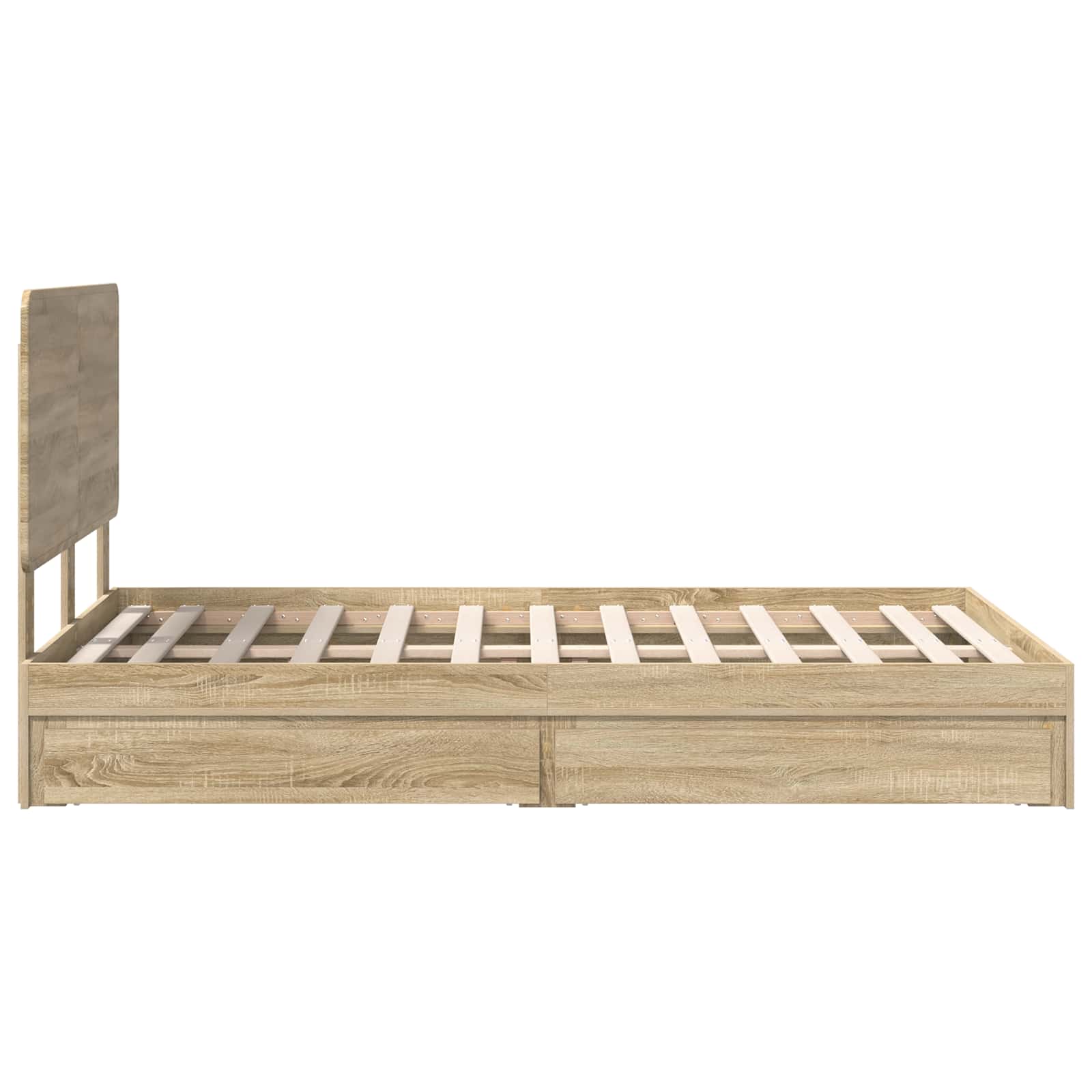 Krevet s od storage Sonoma hrast 120 x 200 cm Konstruirano drvo