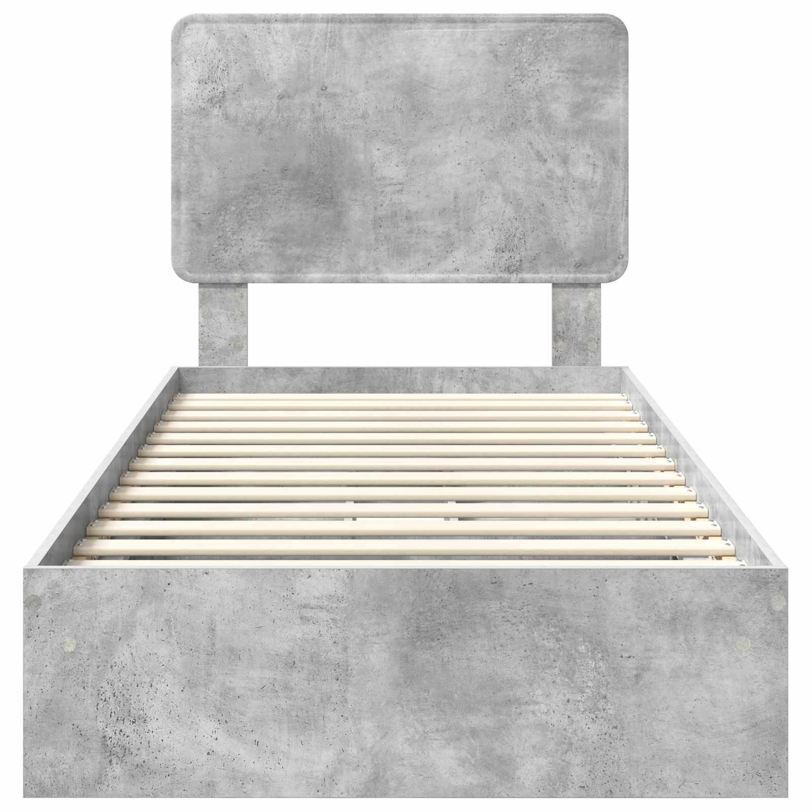 Krevet s od storage s uzglavljem Betonski sivi 100 x 200 cm