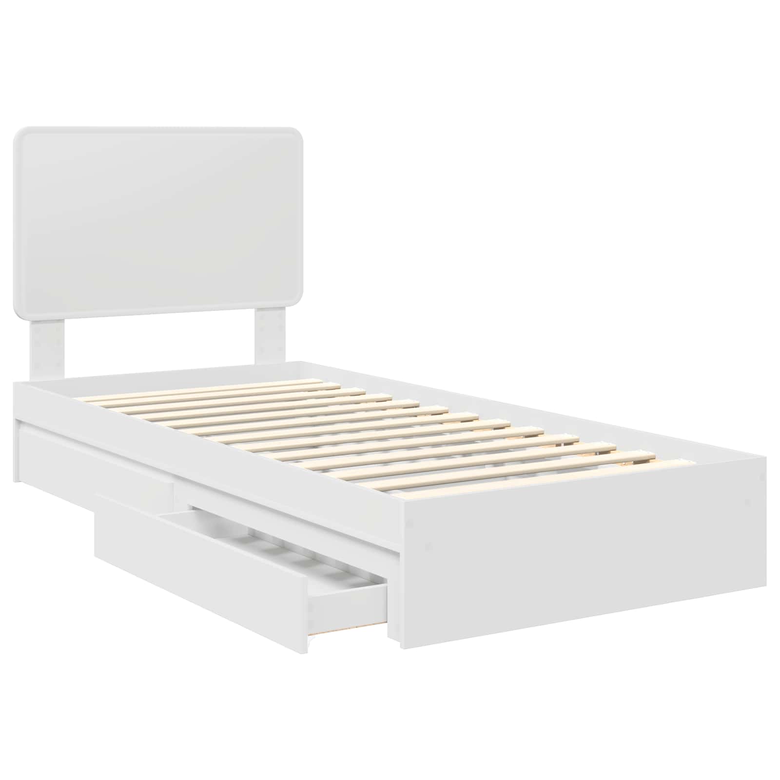 Krevet s od storage Bijelo 90 x 200 cm Konstruirano drvo
