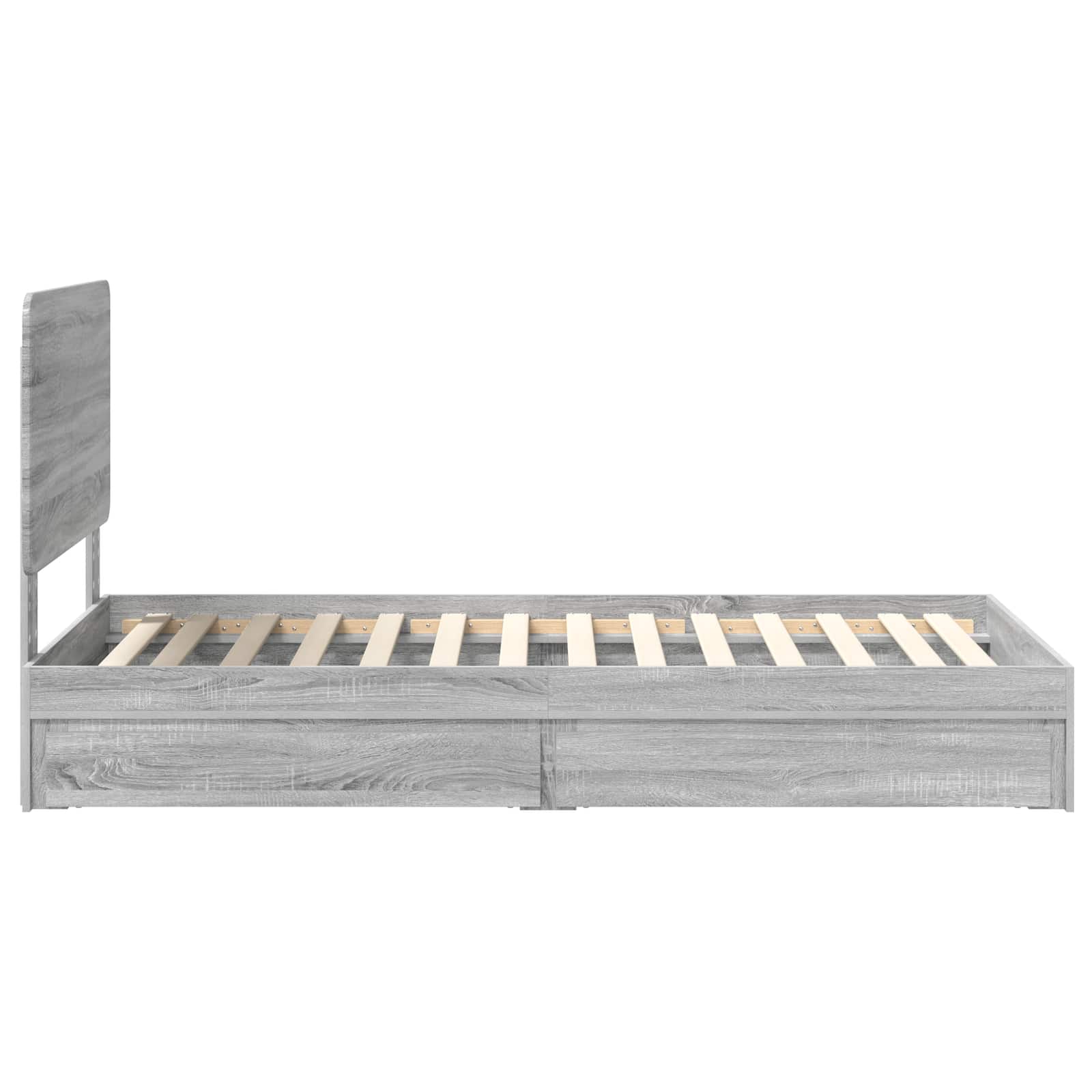 Krevet s od storage Siva Sonoma 90 x 200 cm Konstruirano drvo