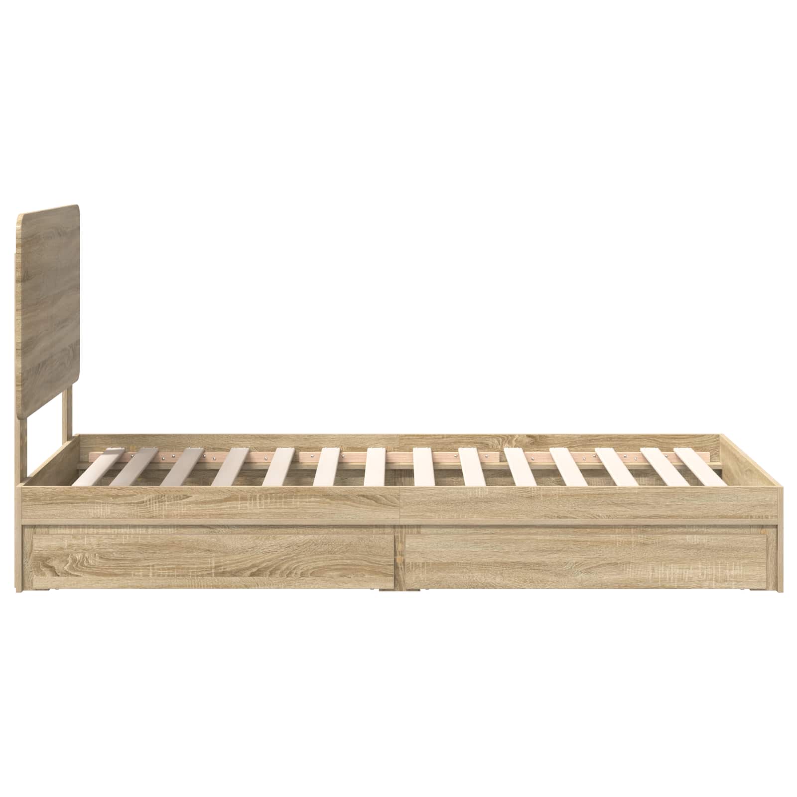 Krevet s od storage Sonoma hrast 90 x 190 cm Konstruirano drvo