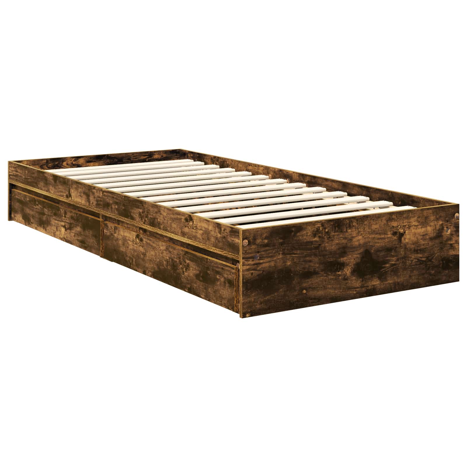 Krevet s od storage s uzglavljem Dimljeni hrast 90 x 190 cm