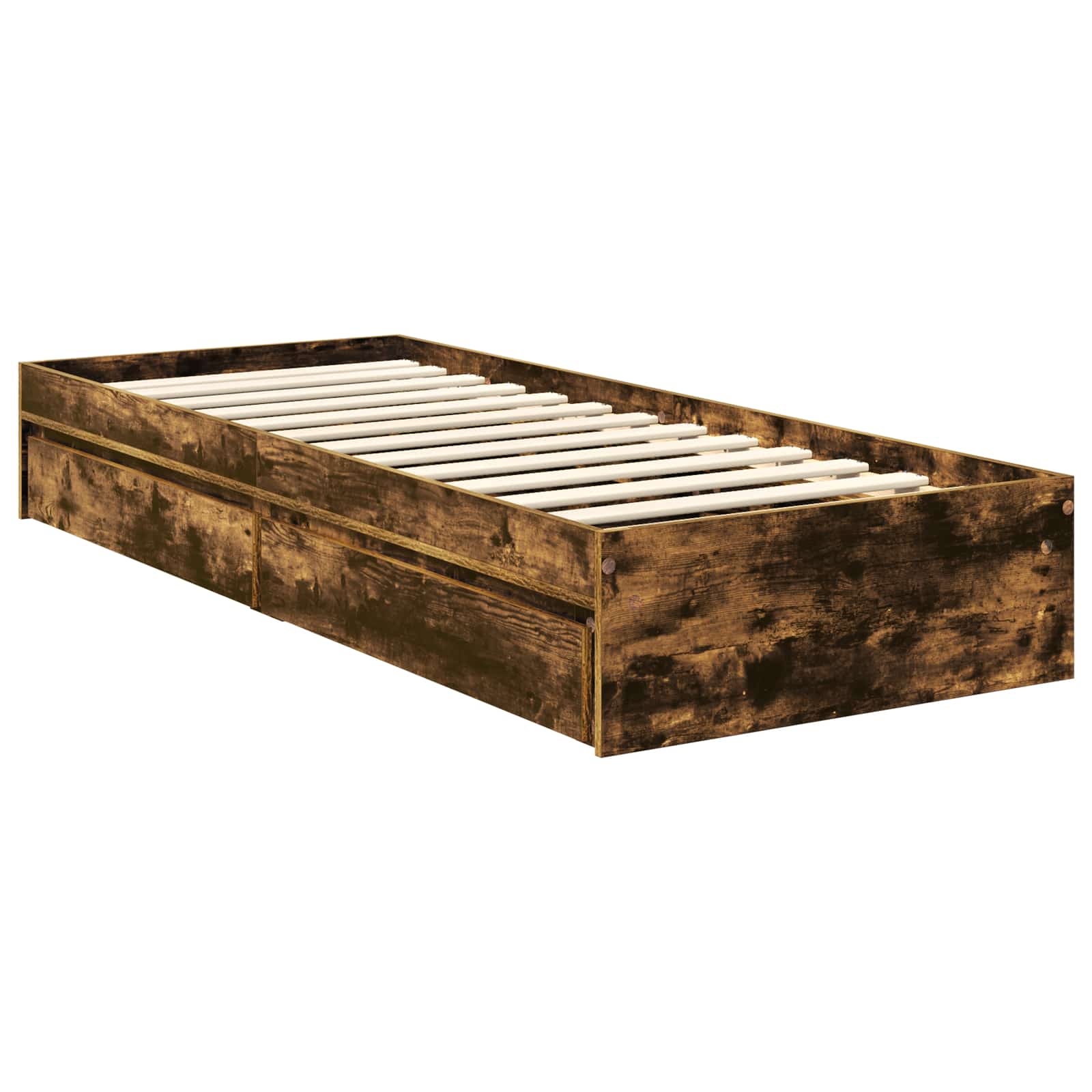 Krevet s od storage s uzglavljem Dimljeni hrast 75 x 190 cm