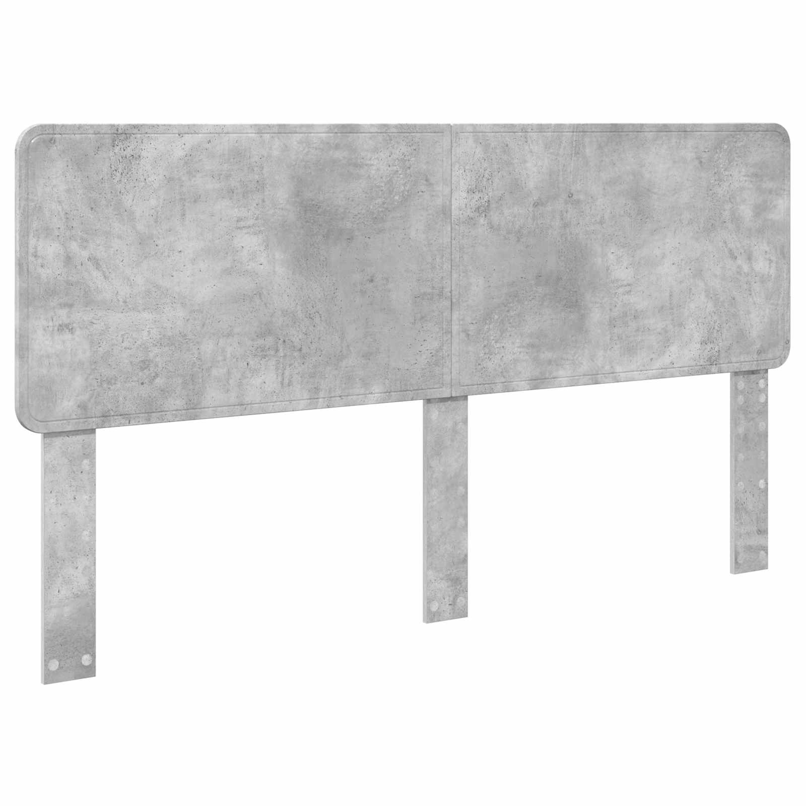 Krevetna konstrukcija s uzglavljem Betonski sivi 200 x 200 cm