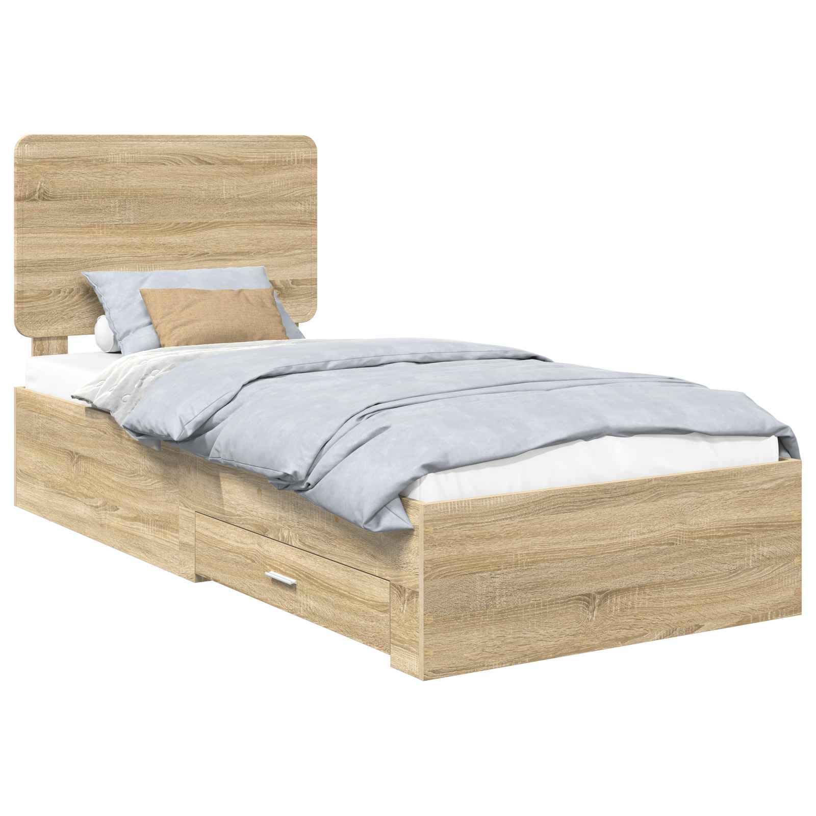 Krevetna konstrukcija s uzglavljem Sonoma hrast 90 x 200 cm