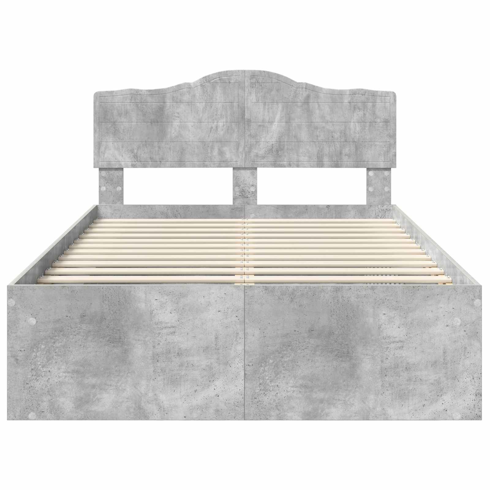 Krevetna konstrukcija Beton 120 x 200 cm Čvrsto borovo drvo