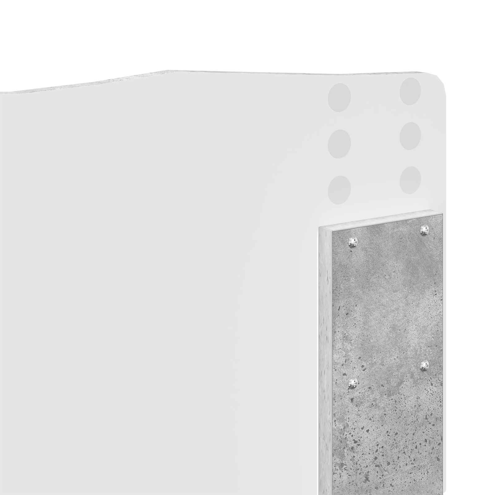 Krevetna konstrukcija Beton 120 x 190 cm Čvrsto borovo drvo