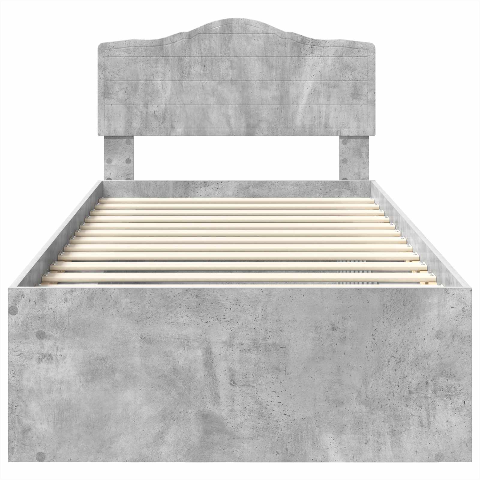 Krevetna konstrukcija Beton 90 x 200 cm Čvrsto borovo drvo