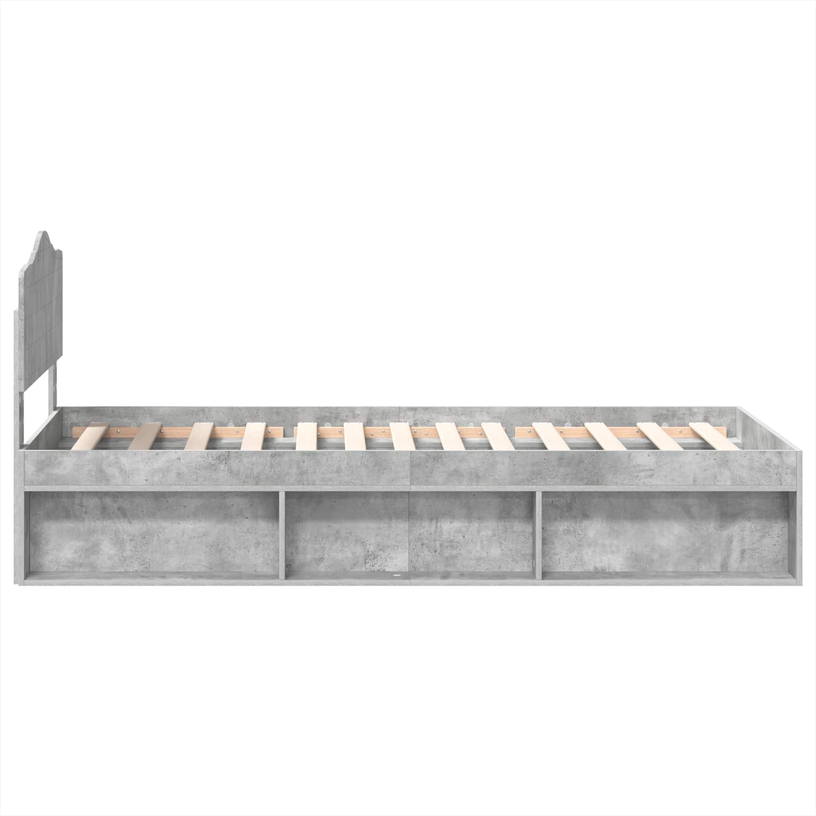 Krevetna konstrukcija Beton 90 x 200 cm Čvrsto borovo drvo