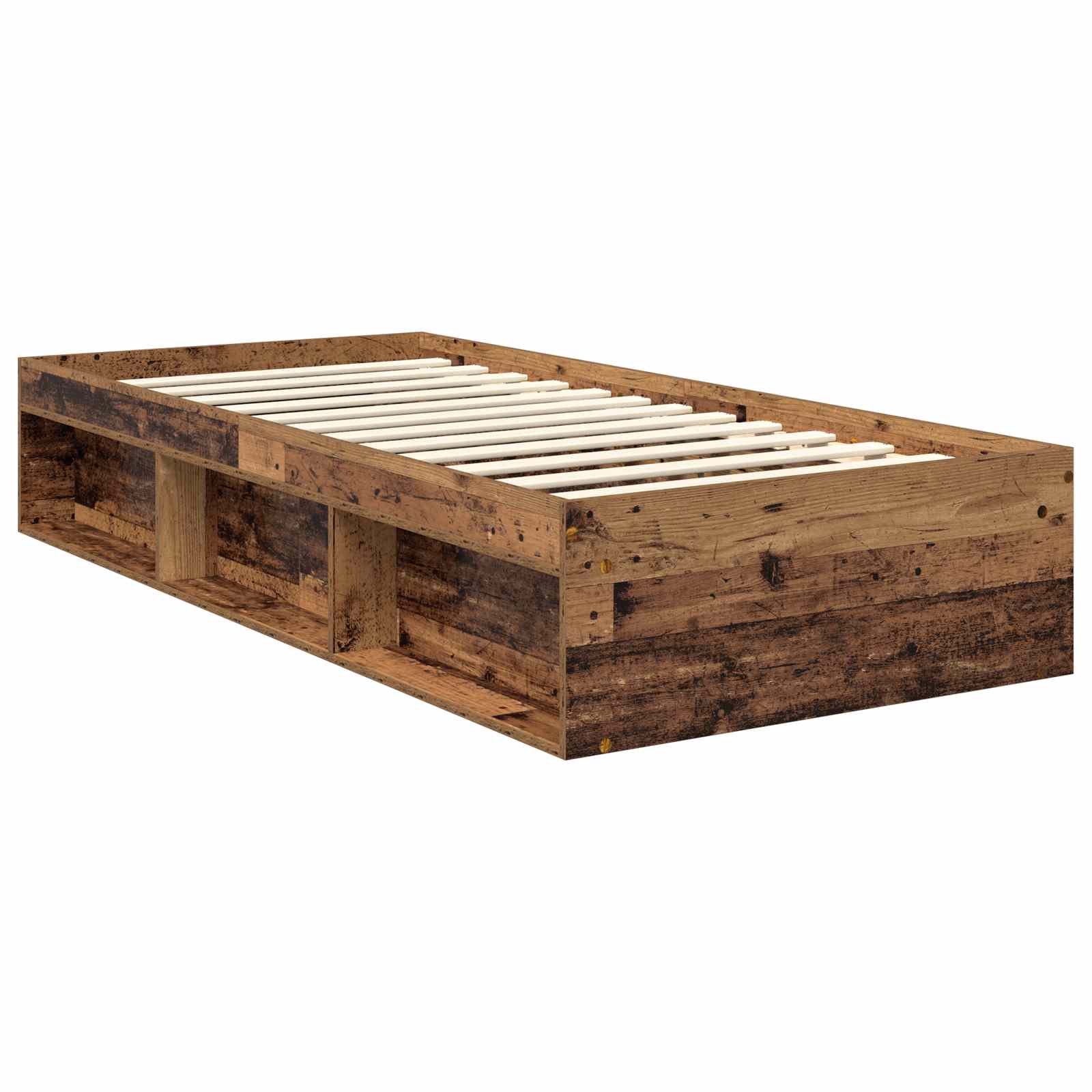 Krevetna konstrukcija Staro drvo 90 x 200 cm Čvrsto borovo drvo