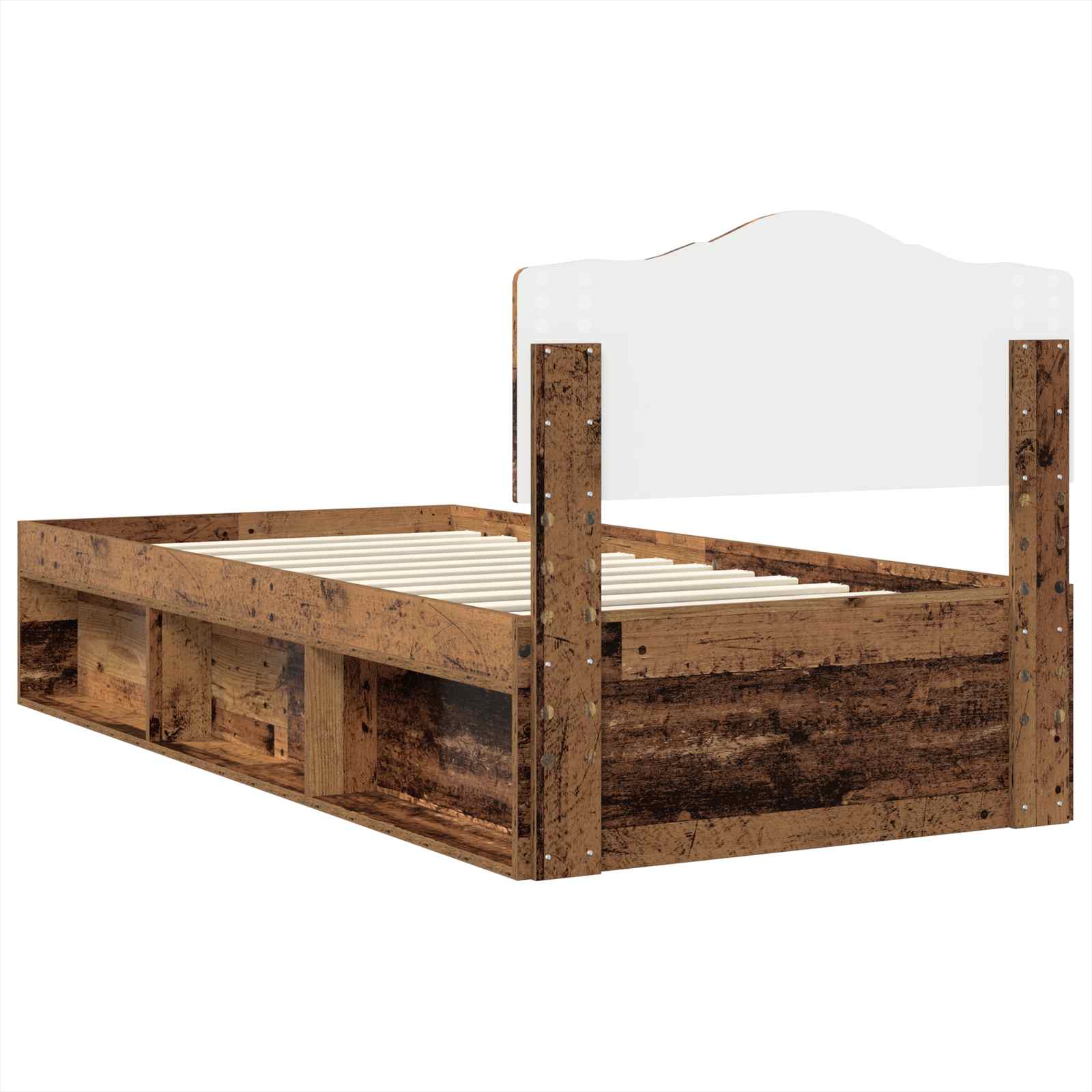 Krevetna konstrukcija Staro drvo 90 x 190 cm Čvrsto borovo drvo