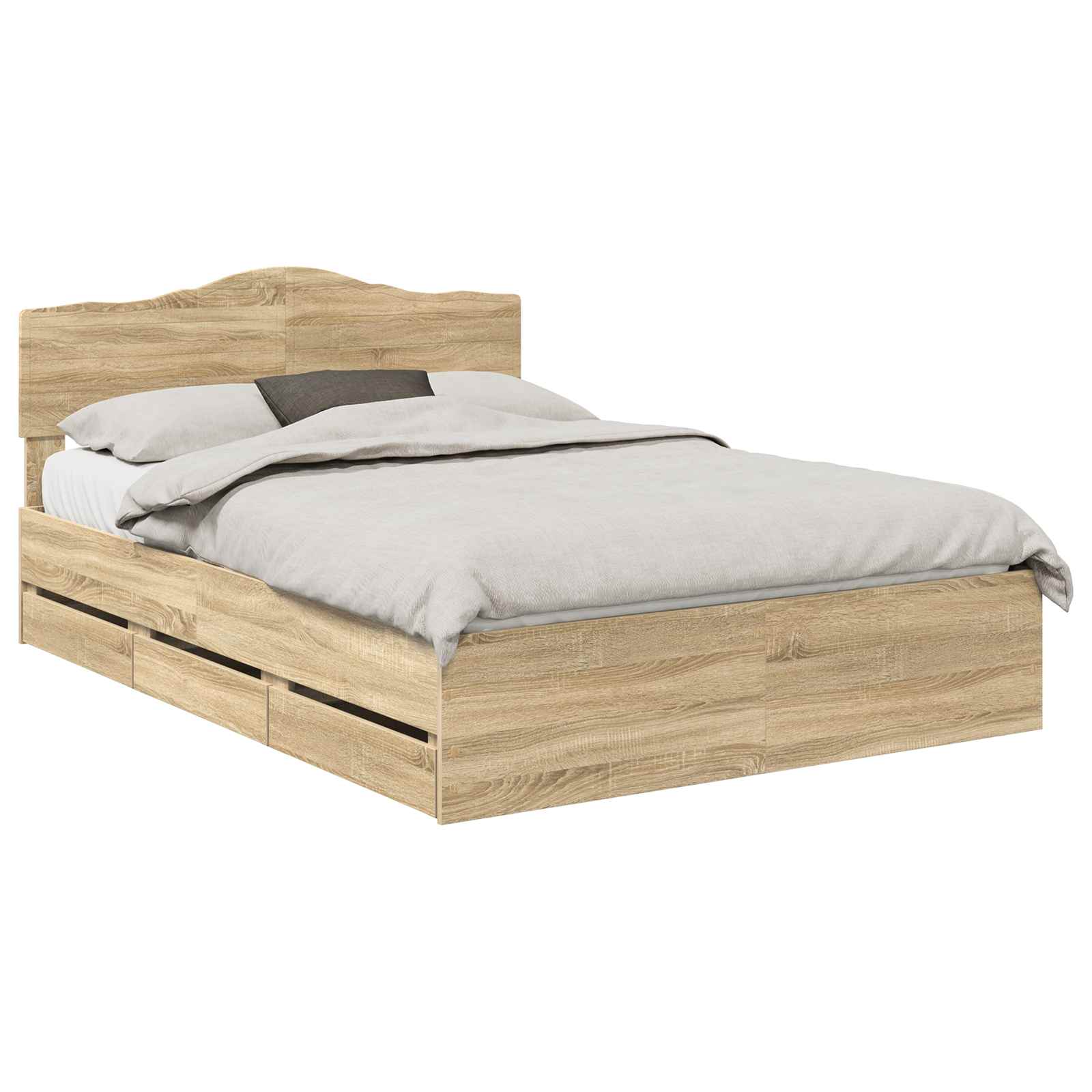 Krevetna konstrukcija s ladicama Sonoma hrast 150 x 200 cm