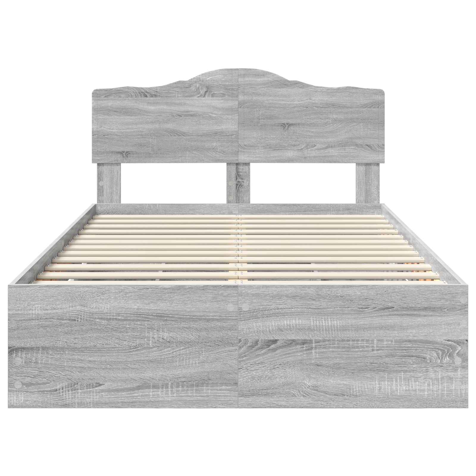 Krevetna konstrukcija Siva Sonoma 120 x 190 cm Inženjersko Drvo
