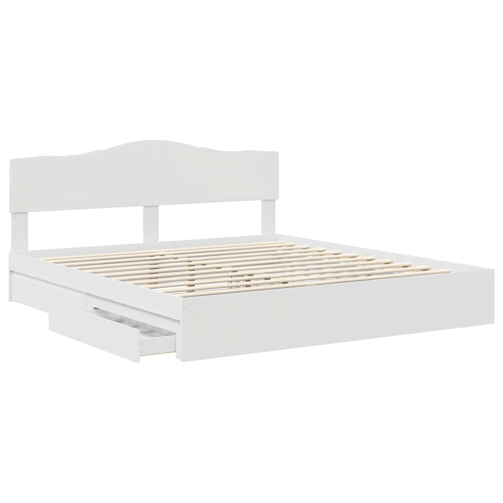 Krevet s od storage Bijelo 180 x 200 cm Konstruirano drvo