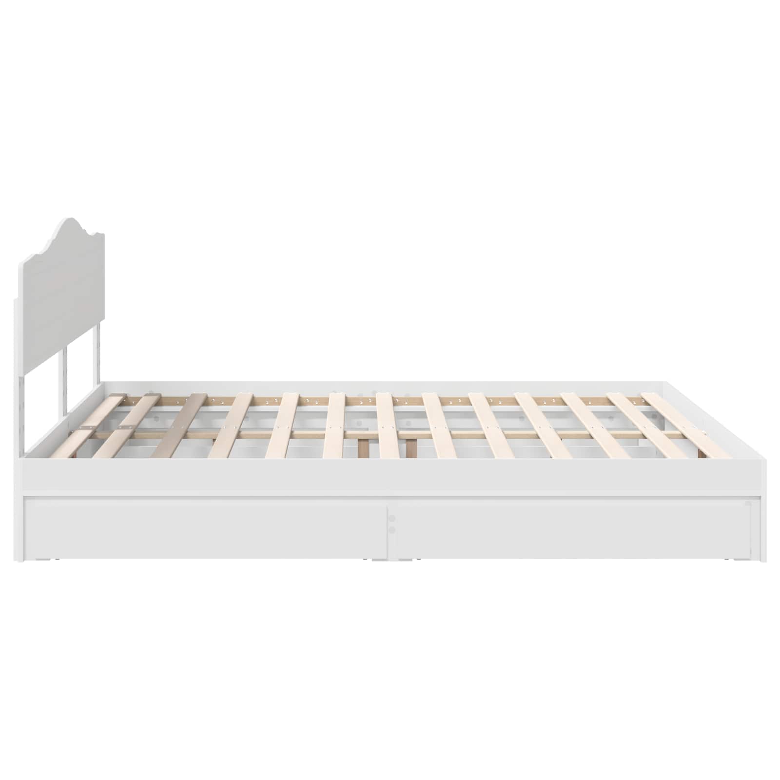 Krevet s od storage Bijelo 180 x 200 cm Konstruirano drvo