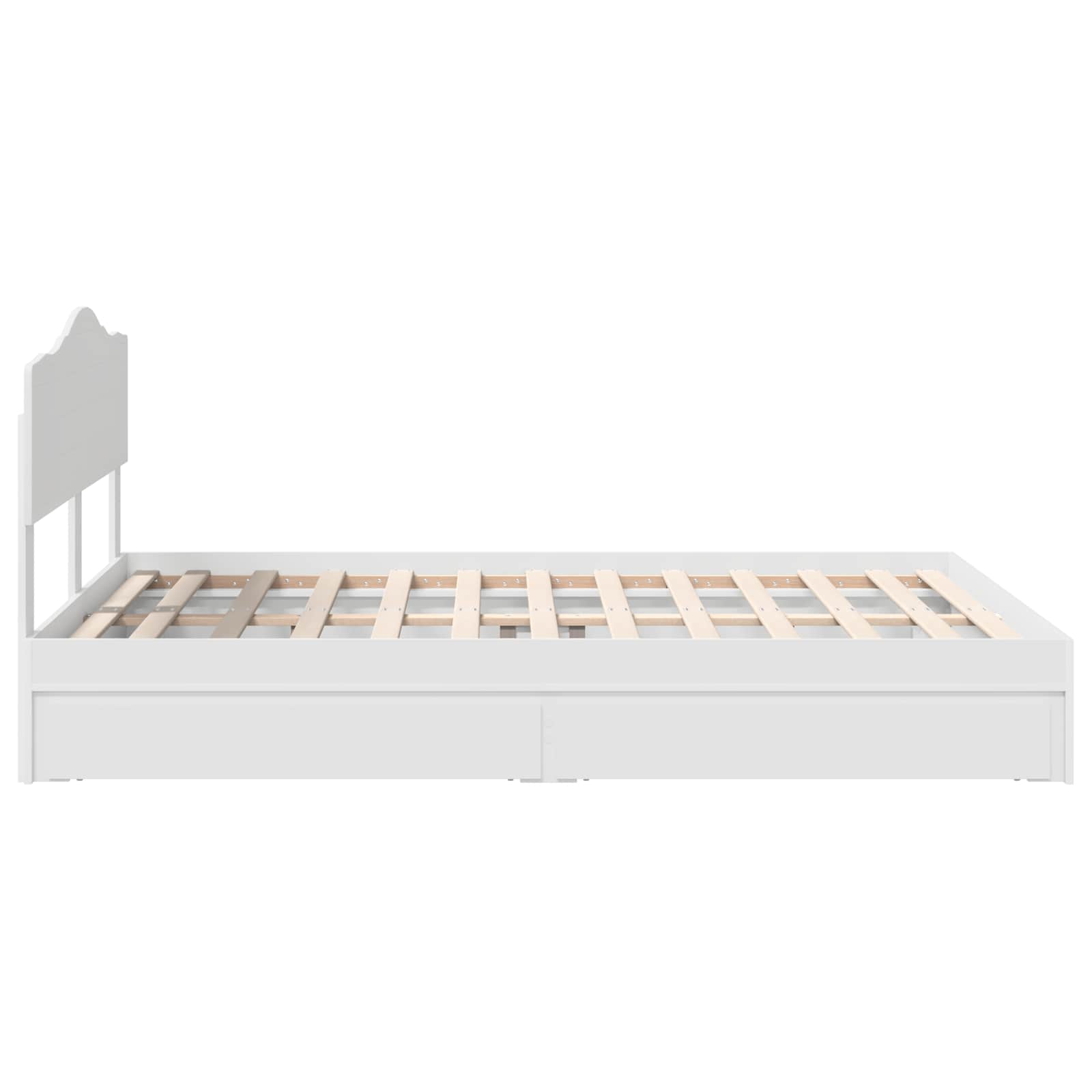 Krevet s od storage Bijelo 160 x 200 cm Konstruirano drvo