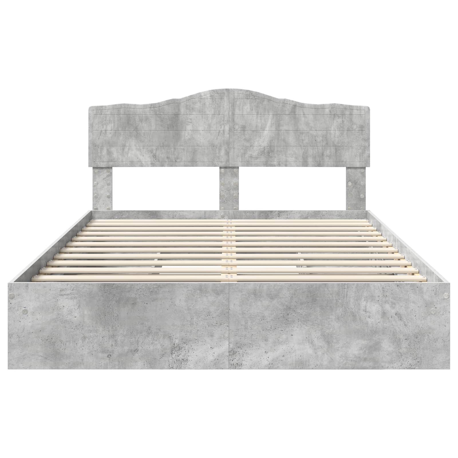 Krevet s od storage s uzglavljem Betonski sivi 150 x 200 cm