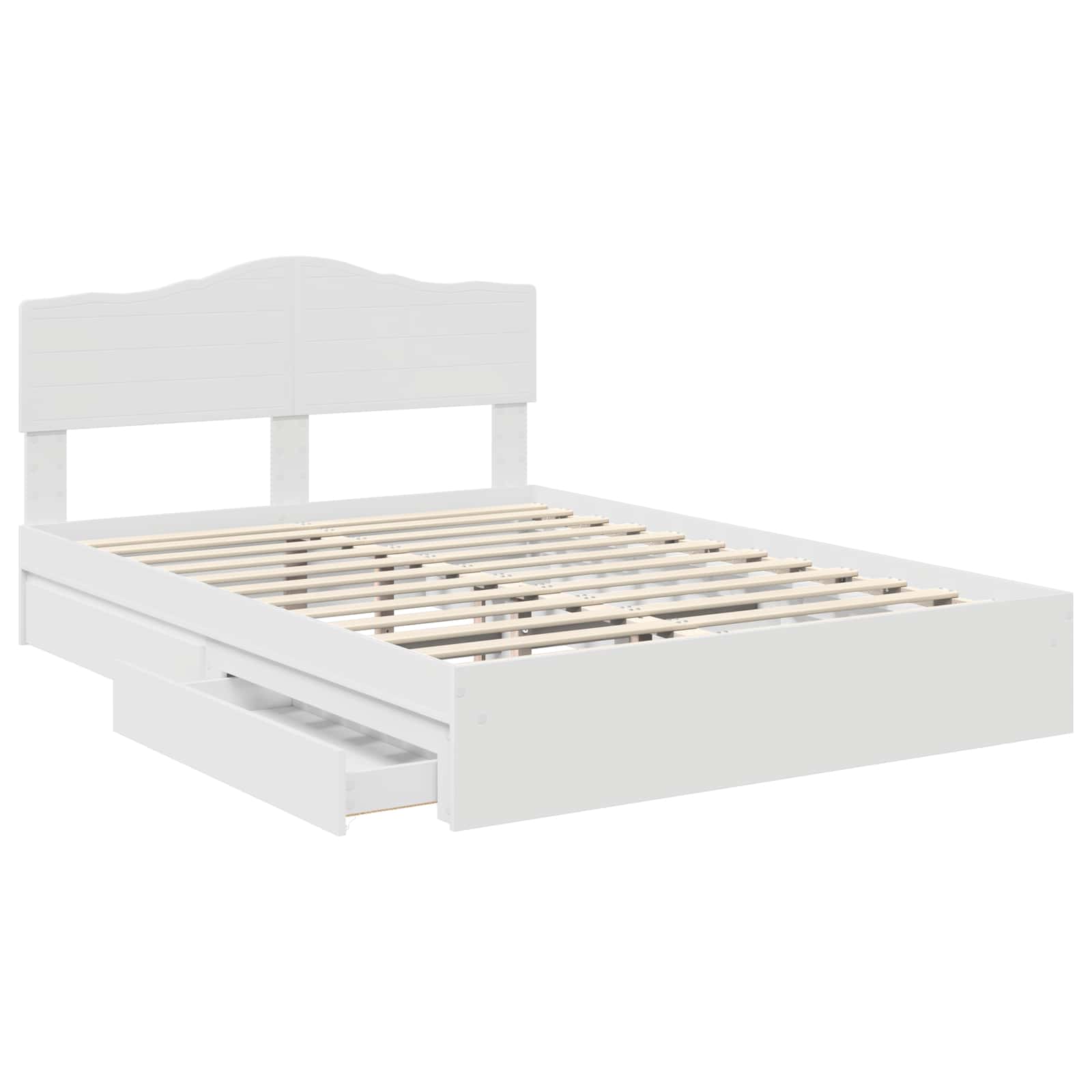 Krevet s od storage Bijelo 140 x 190 cm Konstruirano drvo