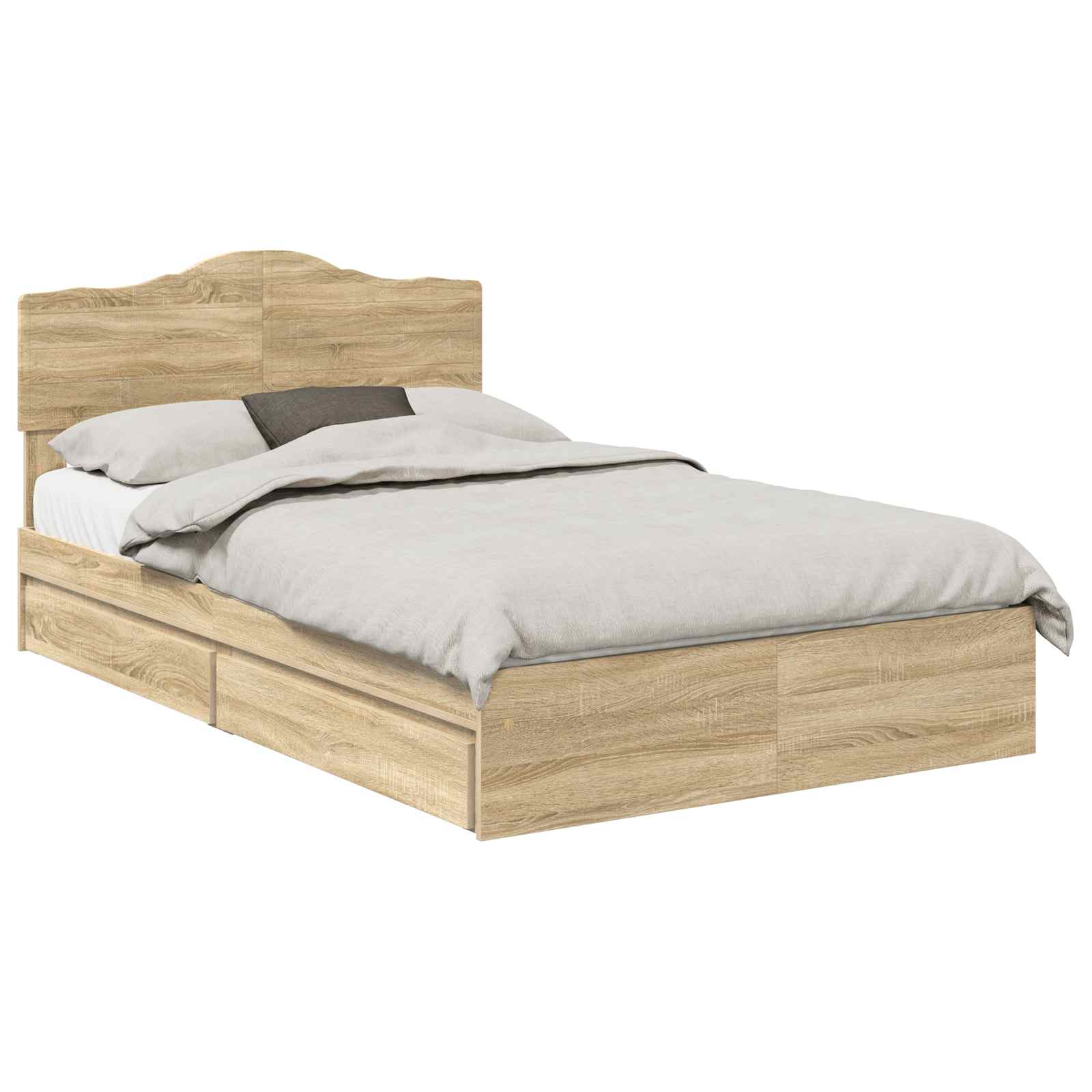 Krevet s od storage Sonoma hrast 120 x 200 cm Konstruirano drvo