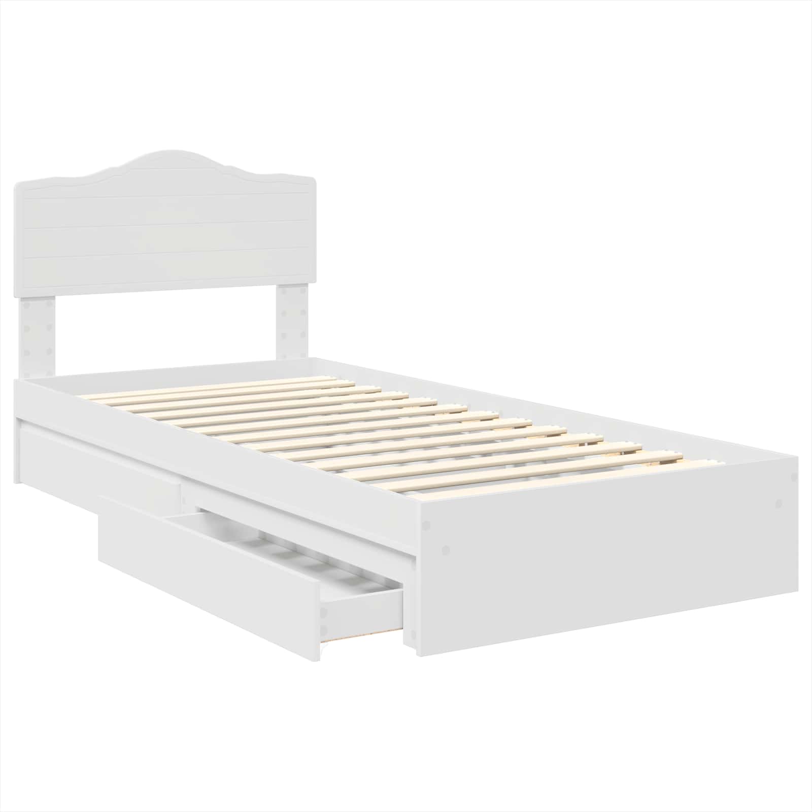 Krevet s od storage Bijelo 90 x 200 cm Konstruirano drvo